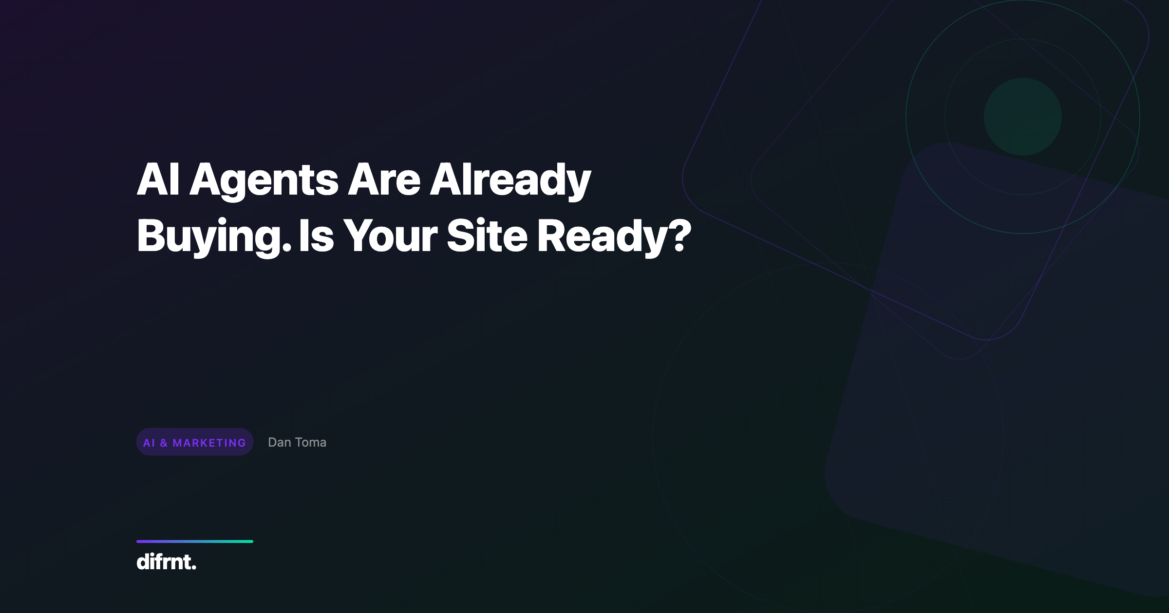 Digital network illustration representing AI agents as a distribution channel for websites