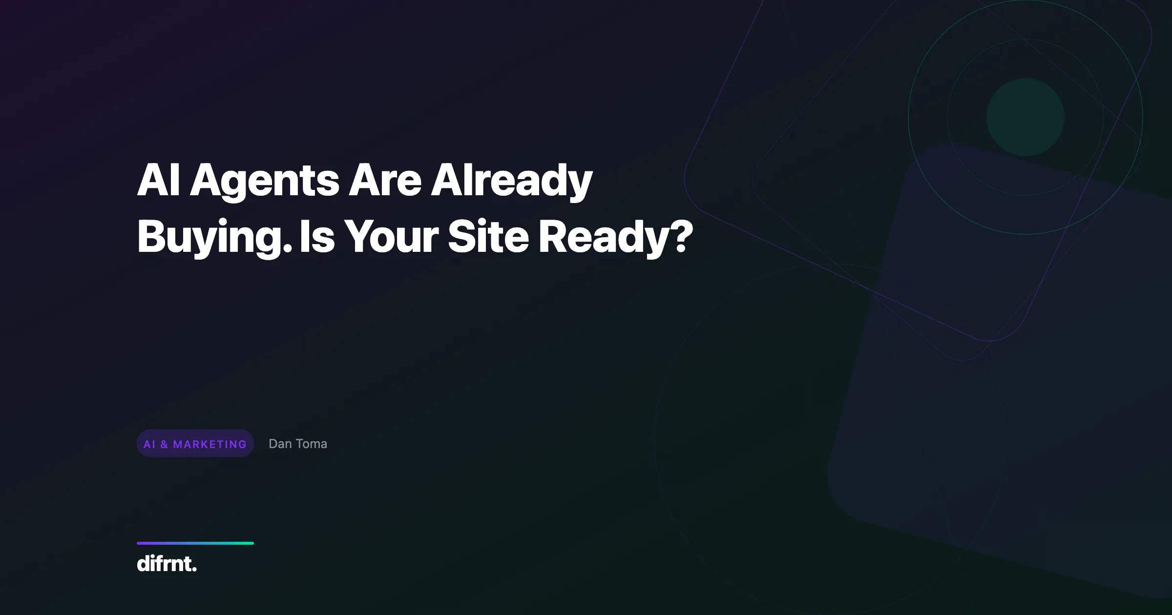 Digital network illustration representing AI agents as a distribution channel for websites