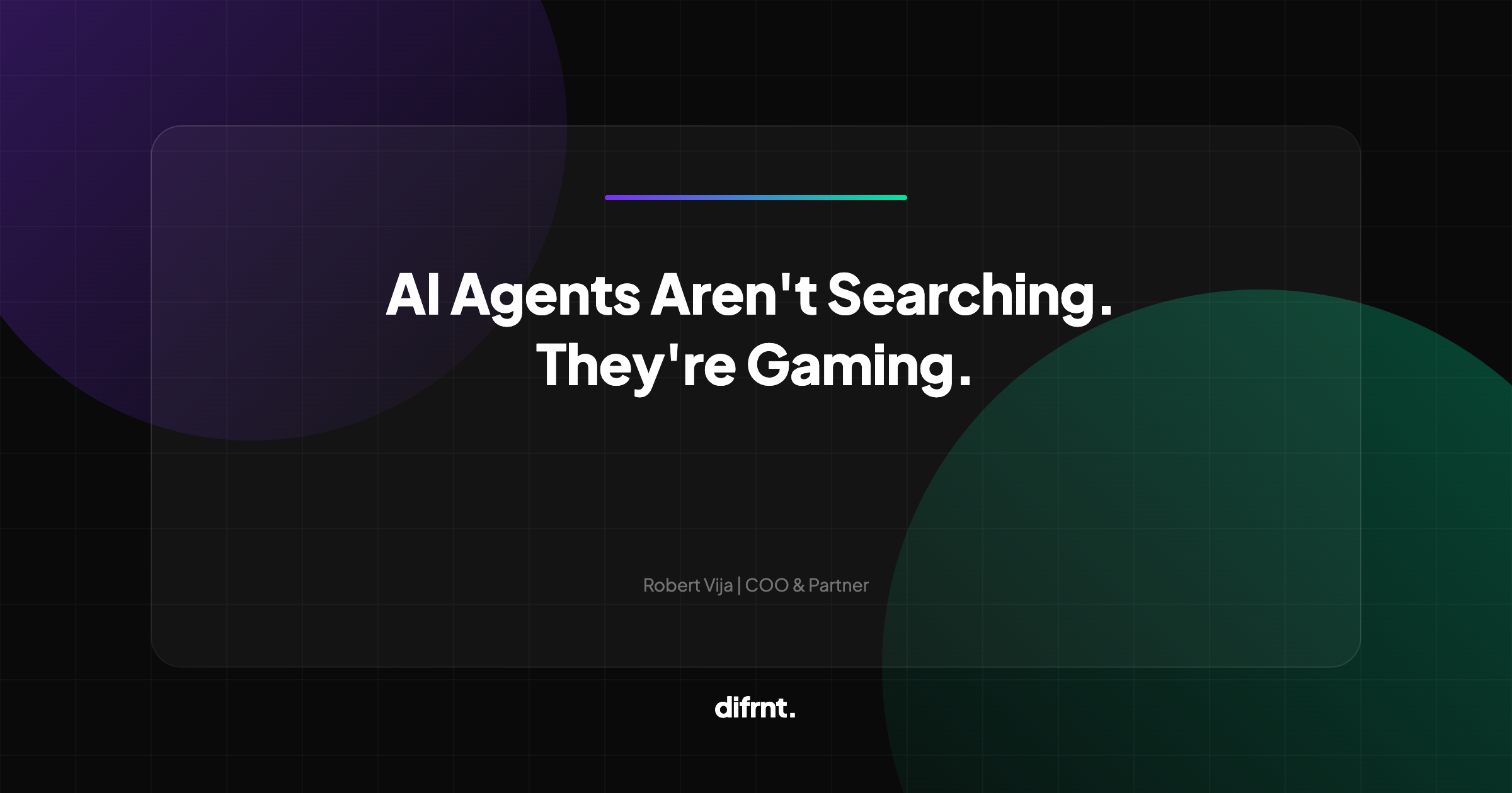 Graphic illustration about the impact of AI agents on SEO metrics, difrnt. branding