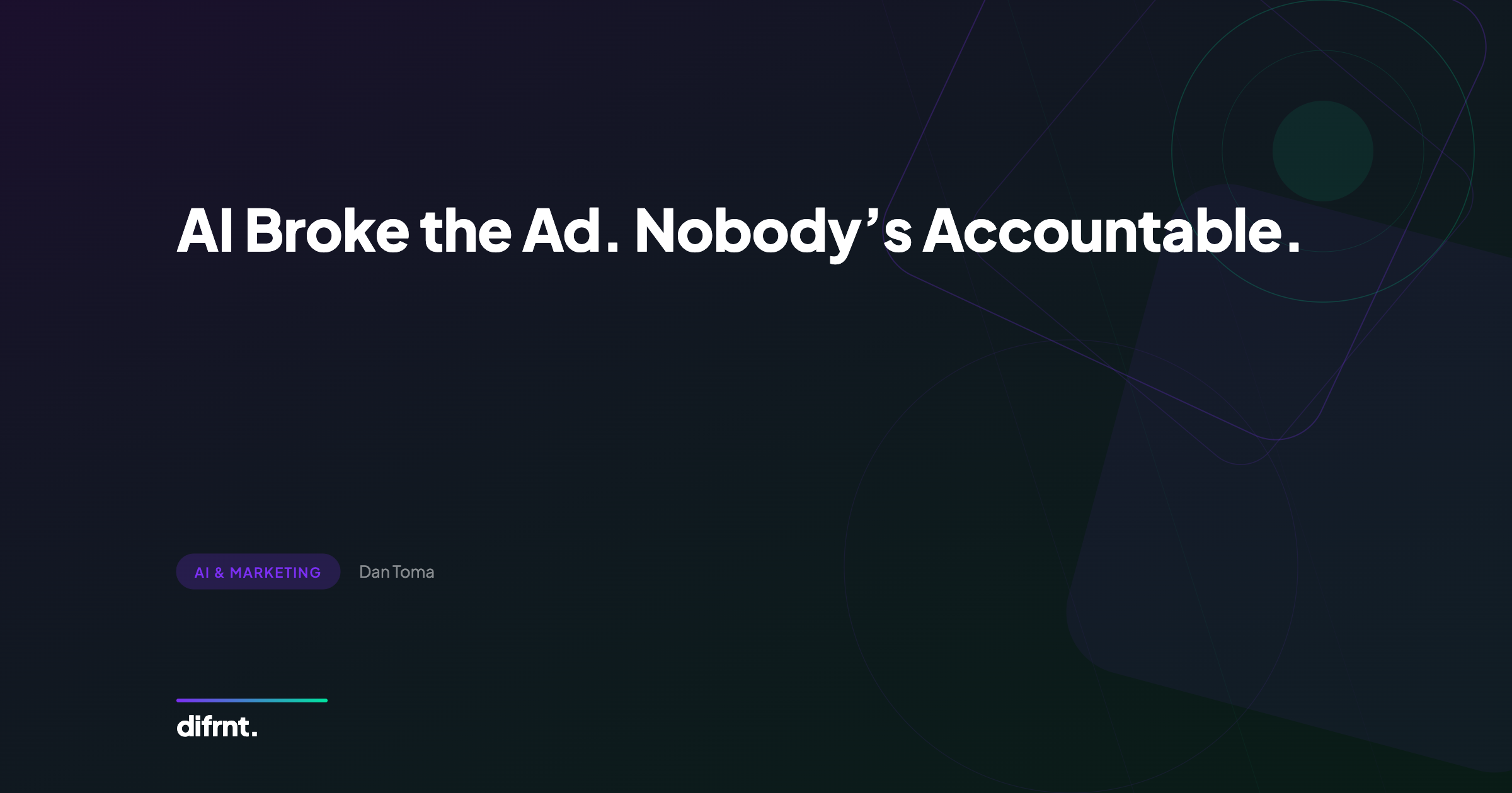 Graphic illustration representing marketing accountability when AI automates ad campaigns