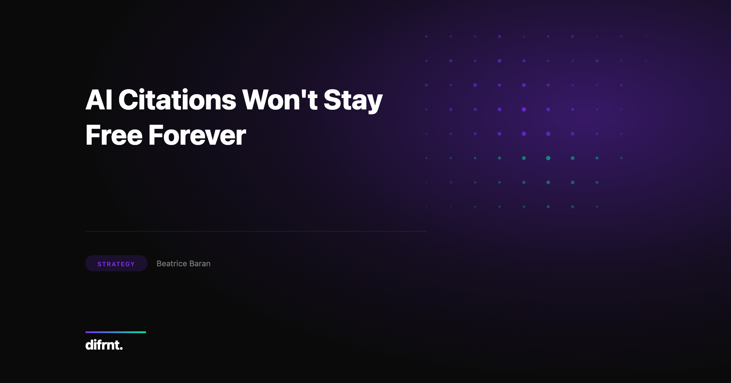 Infographic about brand visibility in AI and the shift from free citations to paid advertising