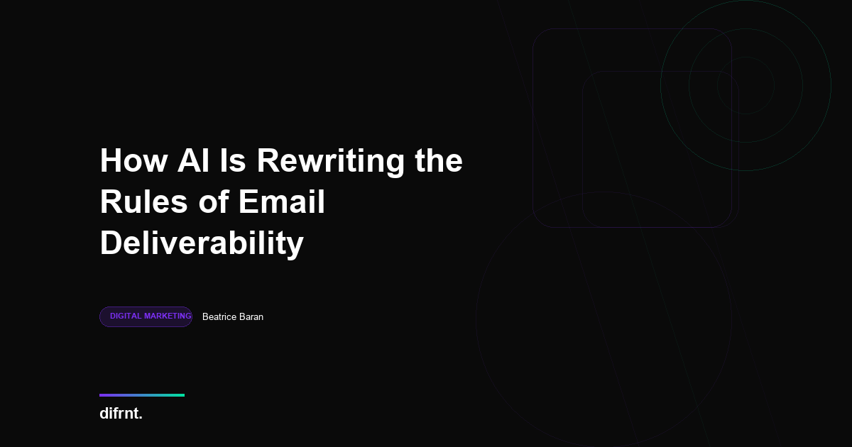 Graphic illustration of AI and email deliverability in digital marketing 2026