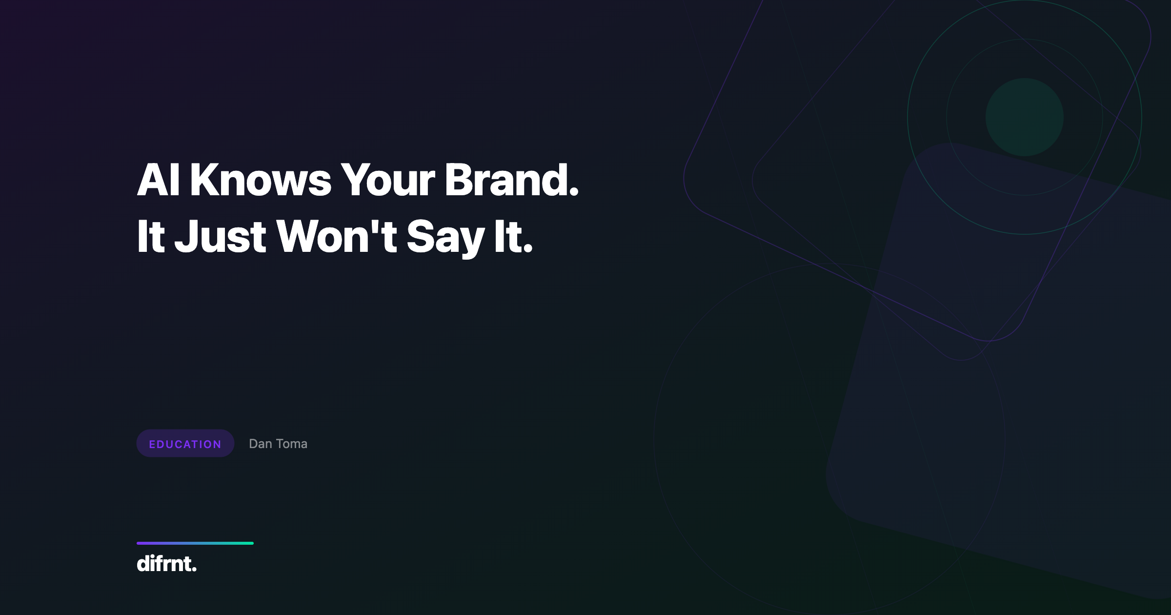 Visual representation of the gap between AI brand recognition and AI brand mentions in search responses