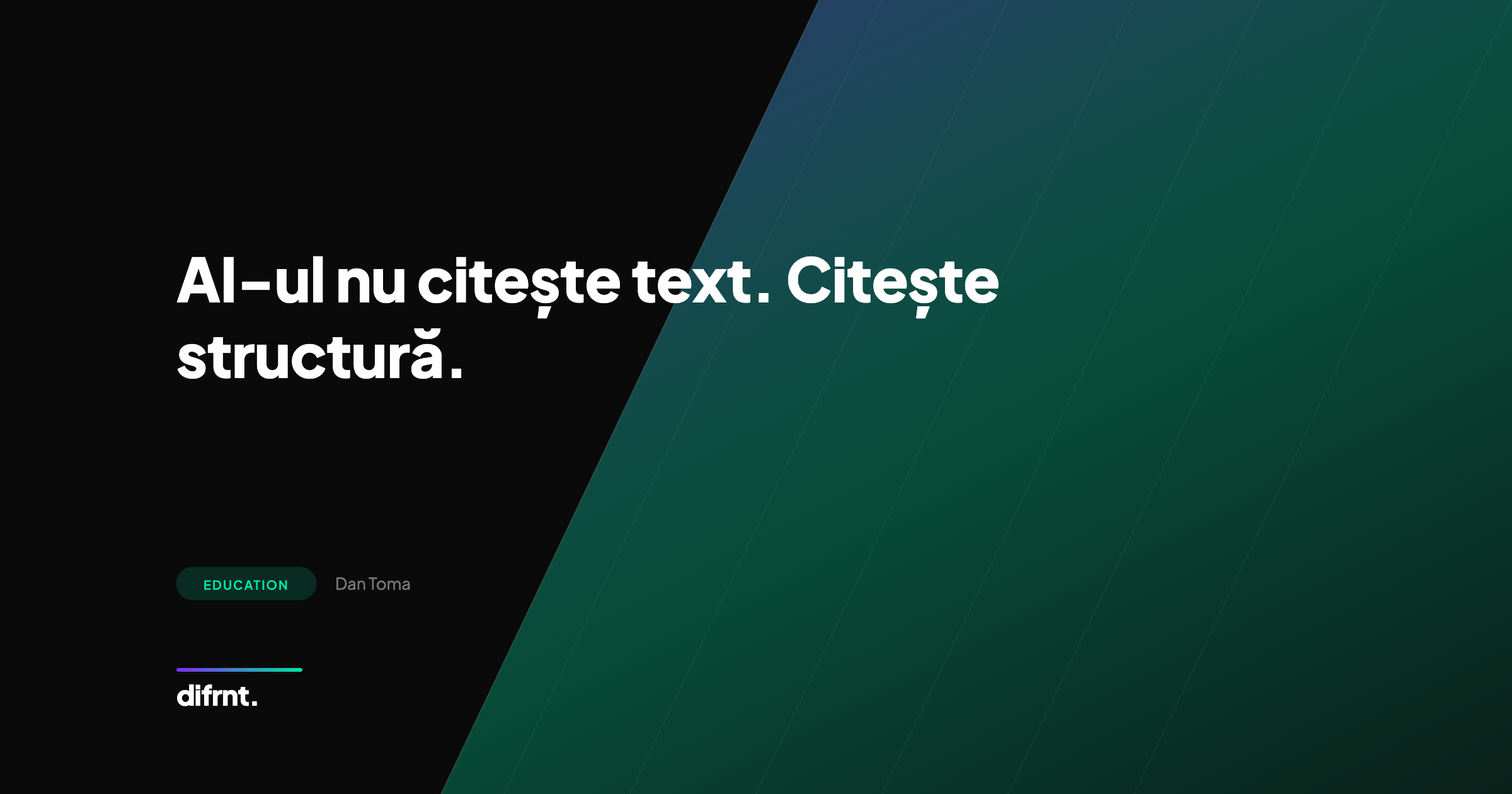 Ilustrație cu structura HTML a unui site web vizualizată pentru agenți AI, cu butoane, formulare și link-uri evidențiate