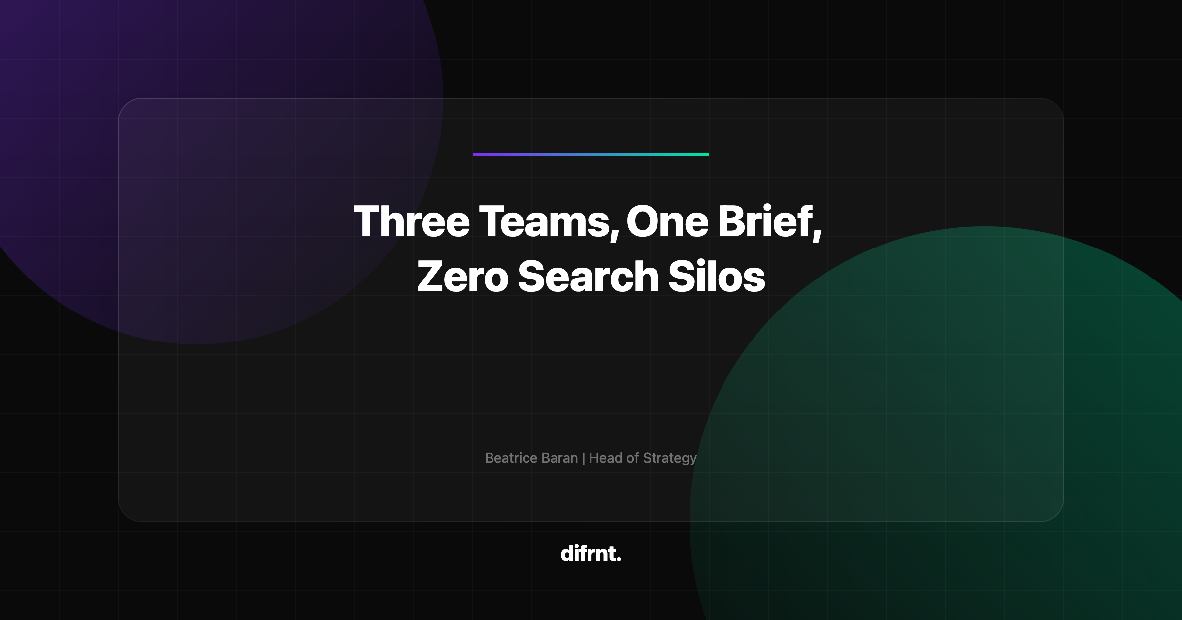 Illustration of an integrated search brief aligning SEO, PPC, and content marketing teams