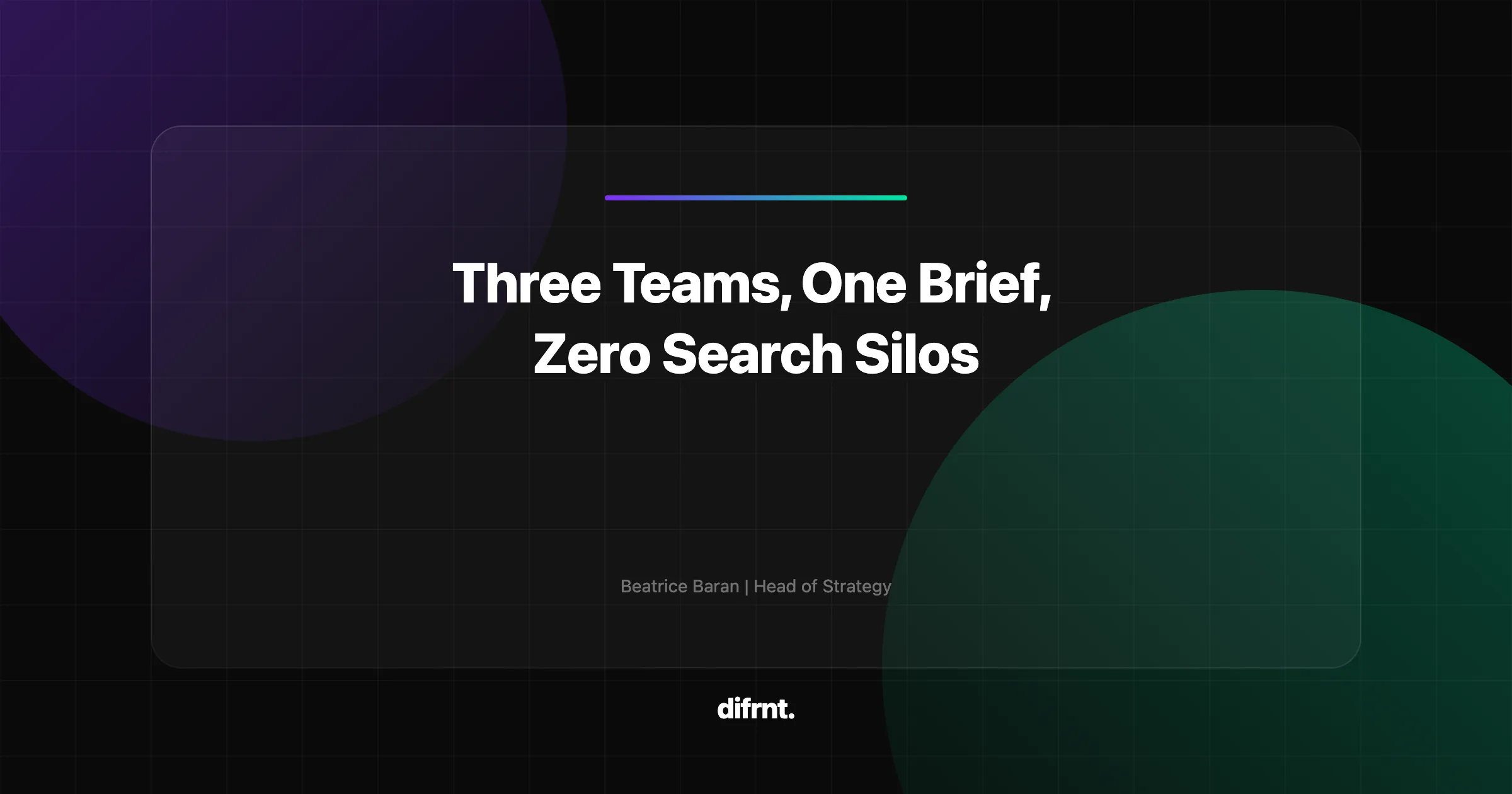 Illustration of an integrated search brief aligning SEO, PPC, and content marketing teams