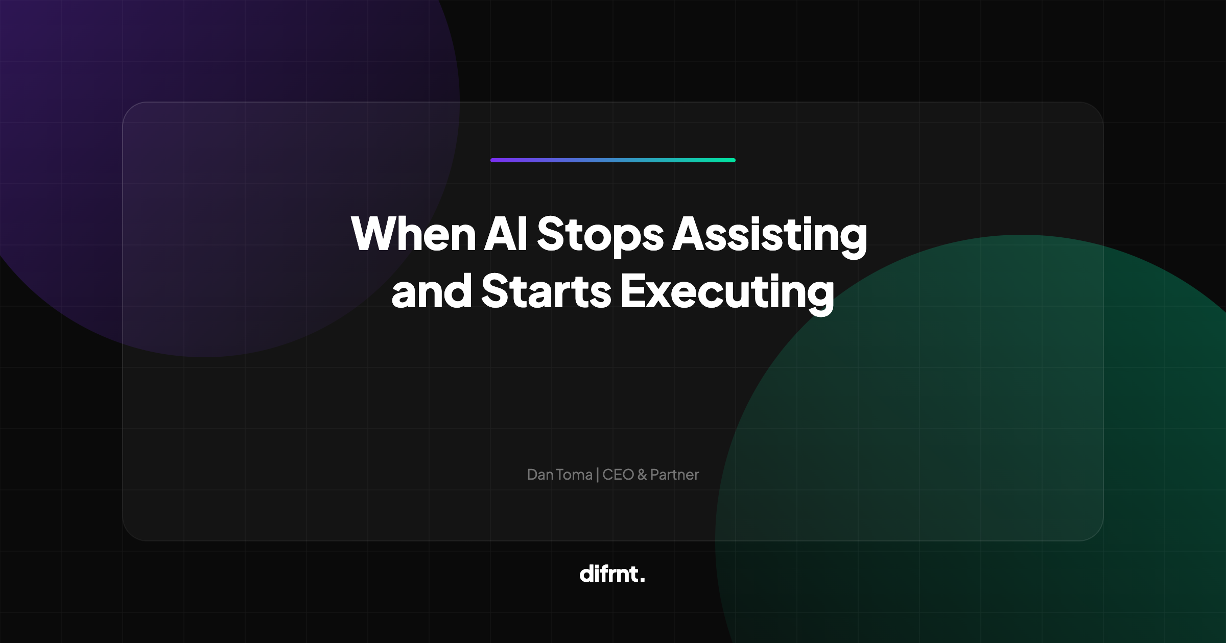 Abstract illustration of the transition from AI assistant to autonomous AI agent in digital marketing
