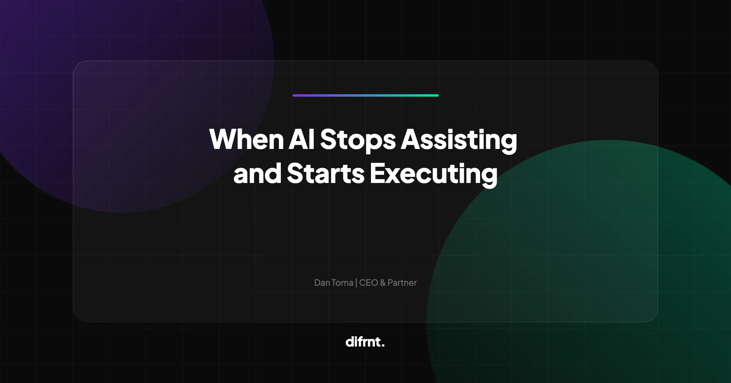 Abstract illustration of the transition from AI assistant to autonomous AI agent in digital marketing