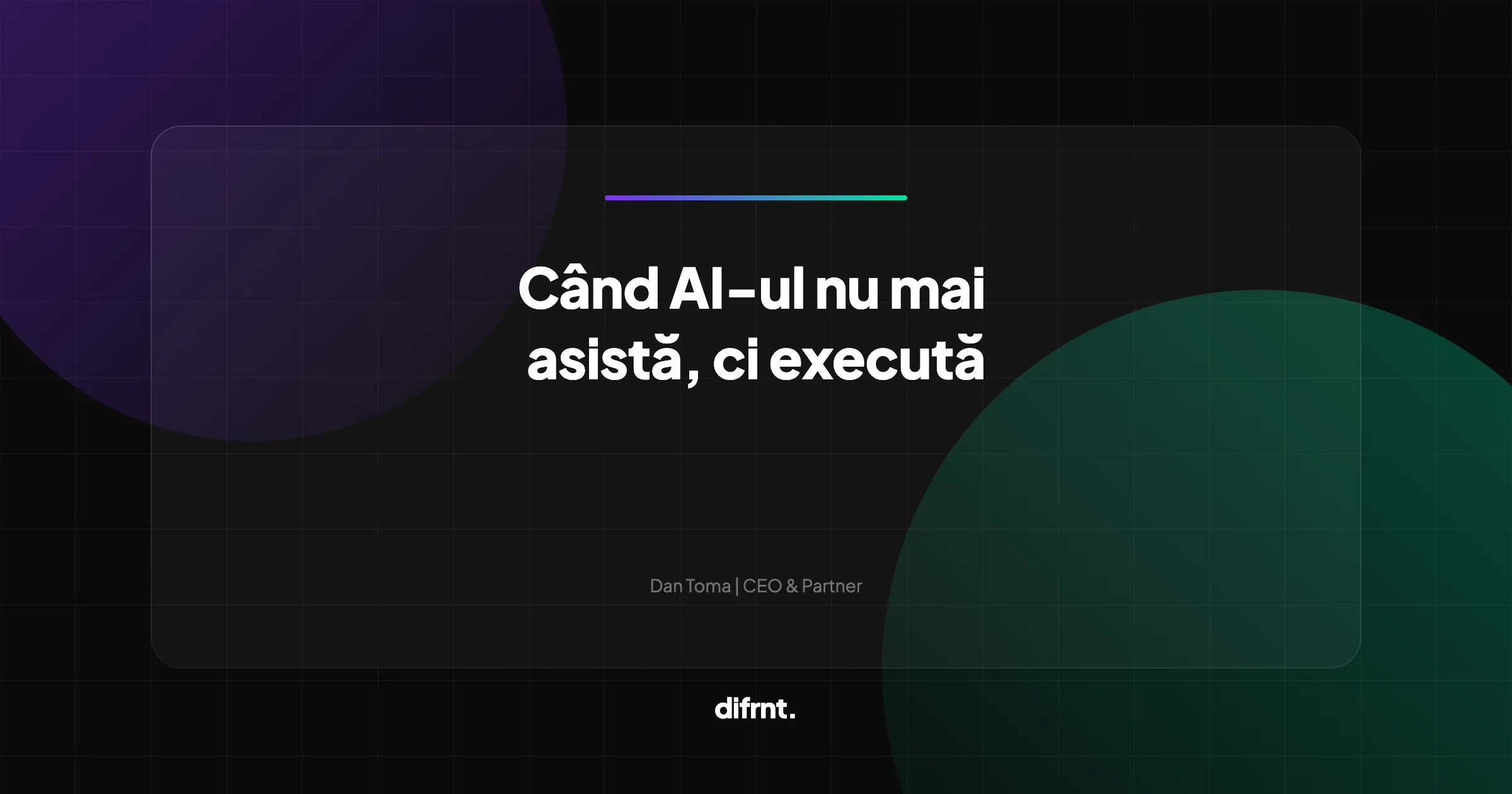 Ilustrație abstractă despre tranziția de la AI asistent la AI agent autonom în marketing digital