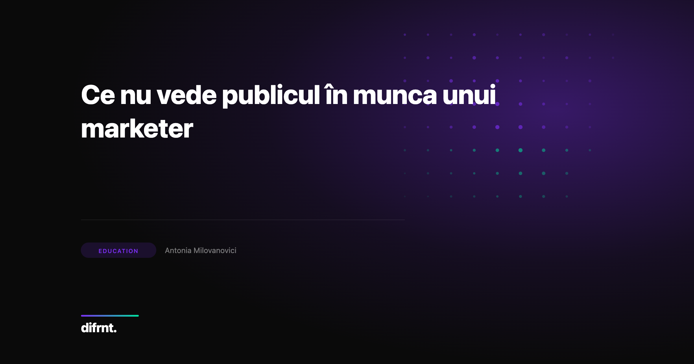 Ilustrație grafică pentru articolul despre rolul invizibil al marketerilor în era AI, blog difrnt.