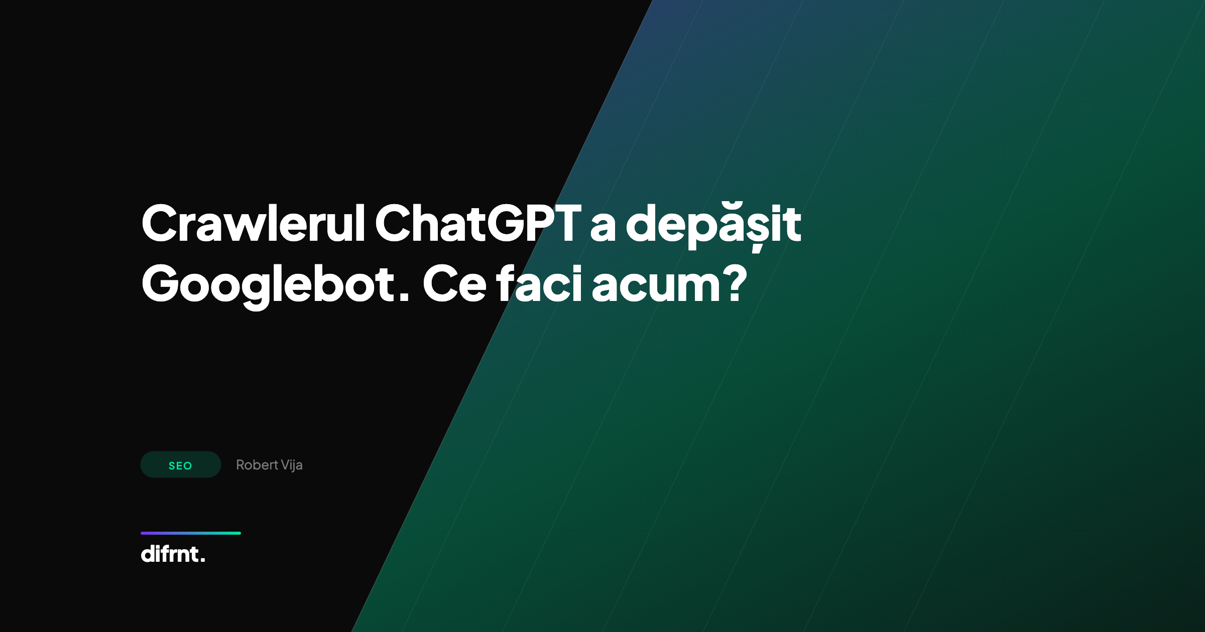 Infografic despre crawlerul ChatGPT care depășește Googlebot ca volum de request-uri, relevant pentru SEO în 2026