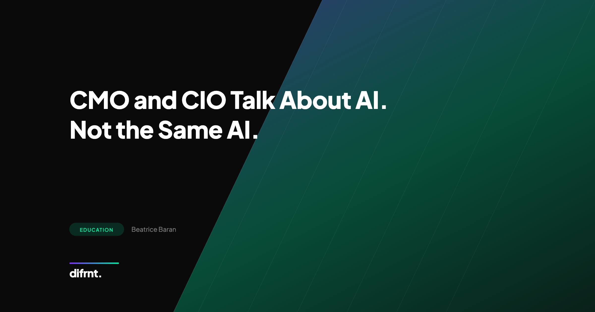 Graphic illustration about the strategic disconnect between CMO and CIO on AI agents in the C-suite