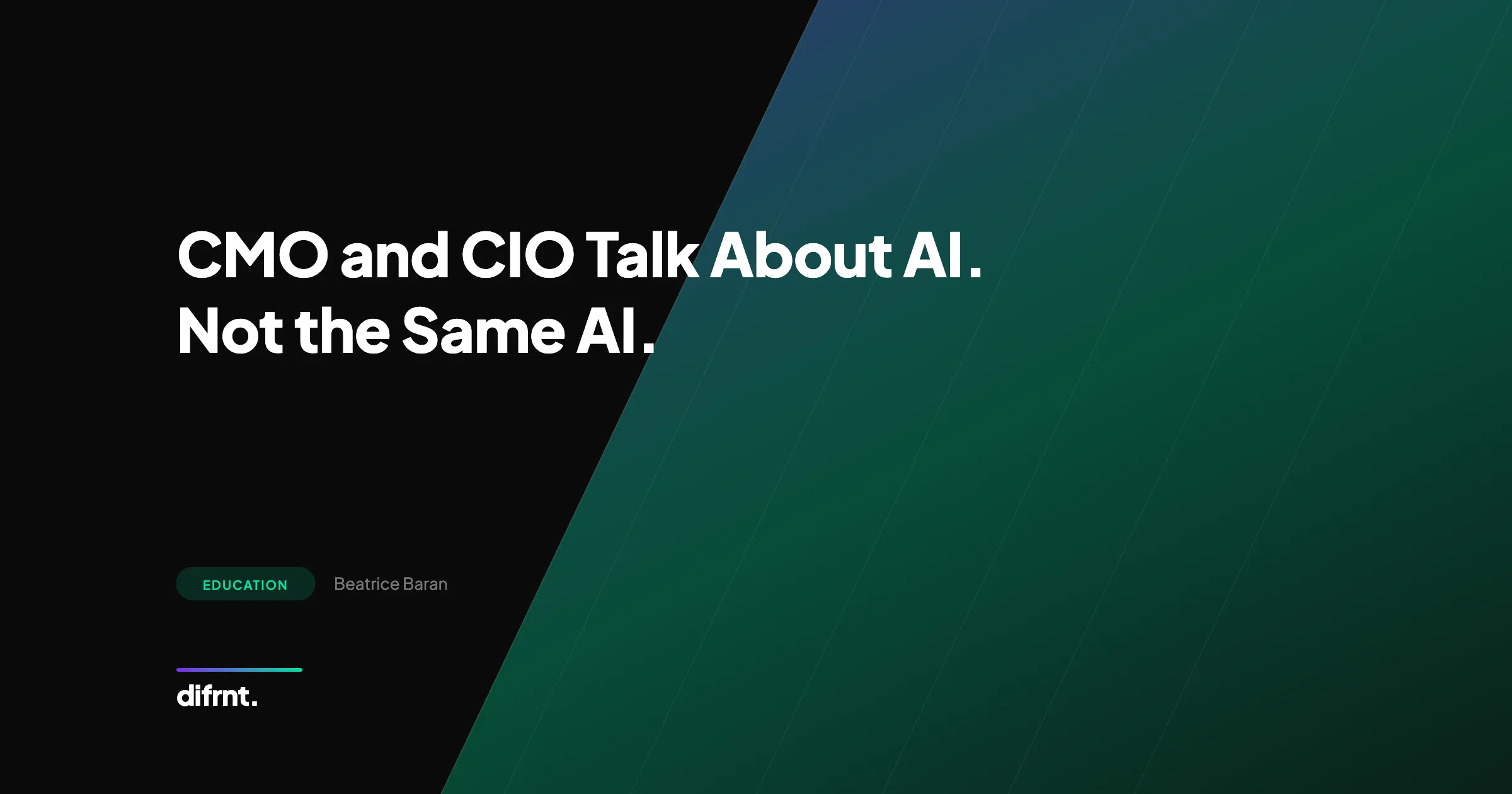 Graphic illustration about the strategic disconnect between CMO and CIO on AI agents in the C-suite