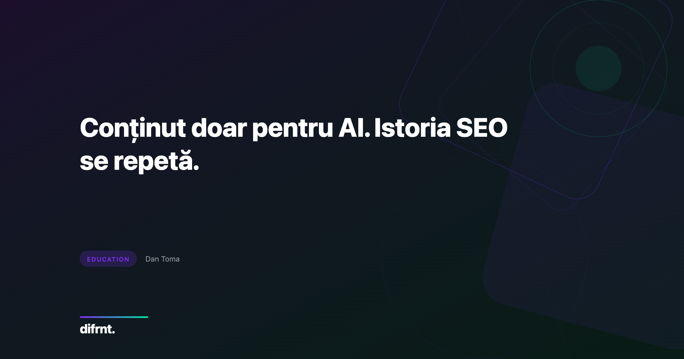 Ilustrație abstractă care simbolizează dualitatea dintre conținutul vizibil pentru utilizatori și conținutul ascuns creat doar pentru AI