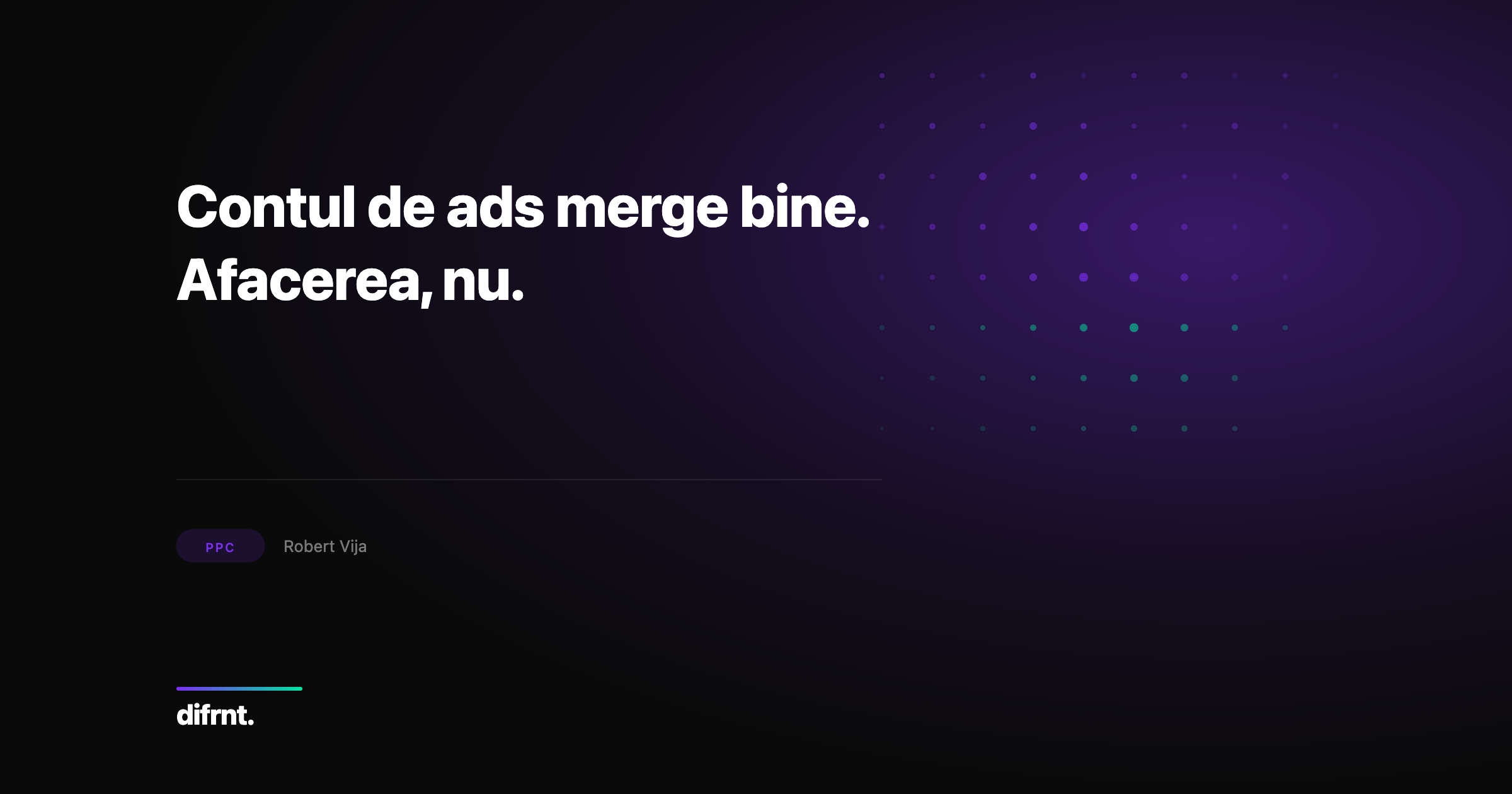 Ilustrație abstractă despre diferența dintre performanța contului Google Ads și creșterea reală a afacerii