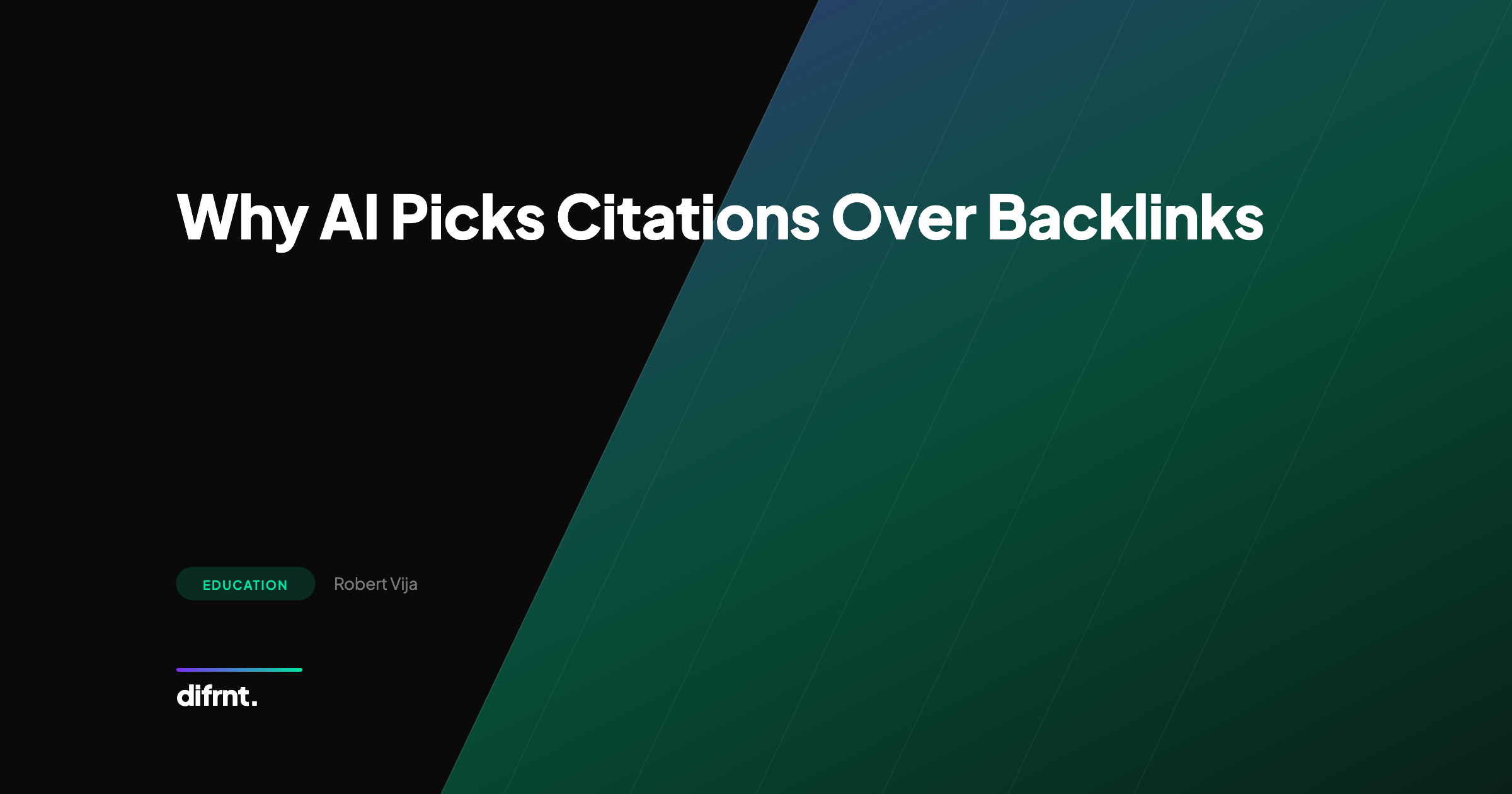 Why AI picks citations over backlinks: visual AEO guide from difrnt.
