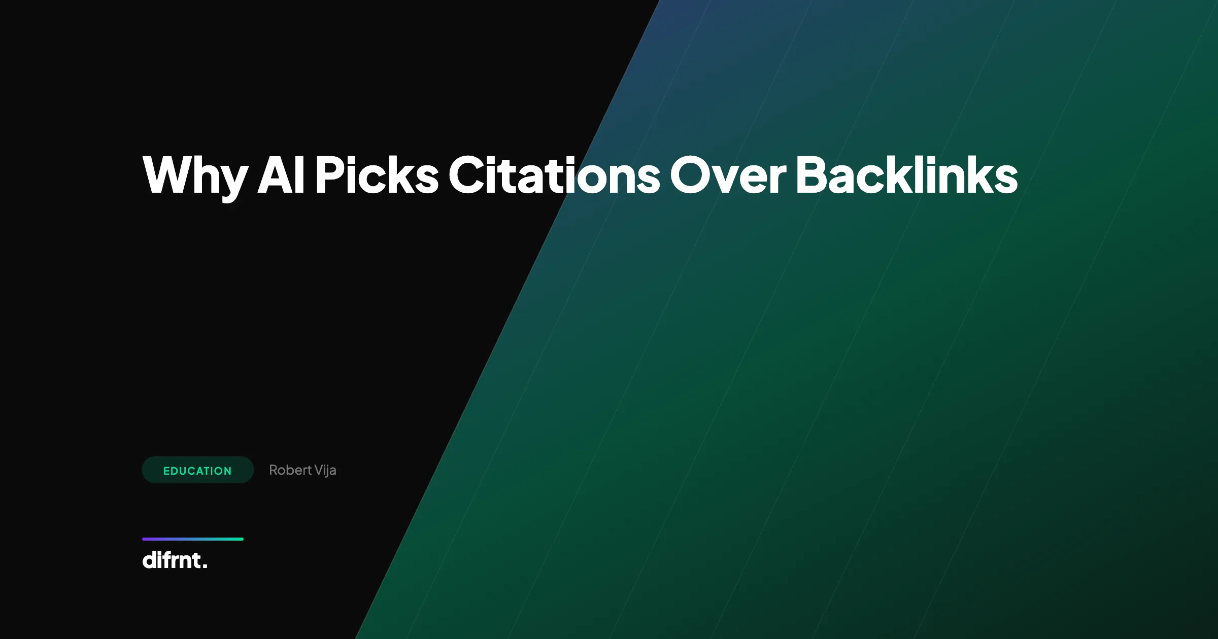 Why AI picks citations over backlinks: visual AEO guide from difrnt.