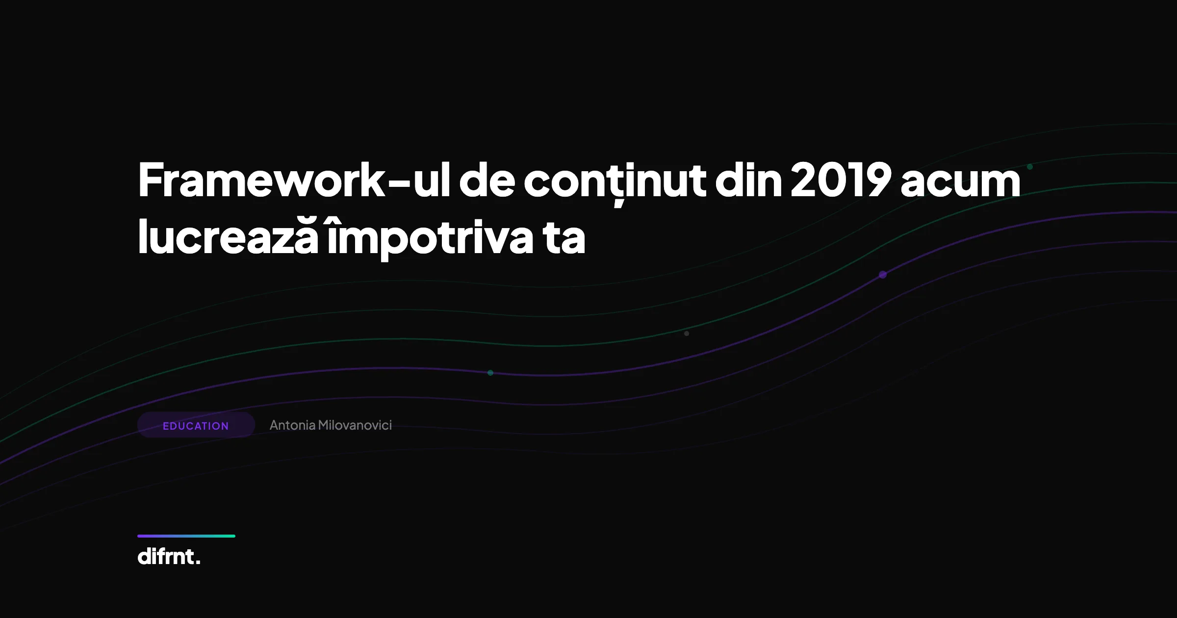 Ilustrație grafică despre framework-uri de content marketing depășite și adaptarea strategiei pentru AI Overviews