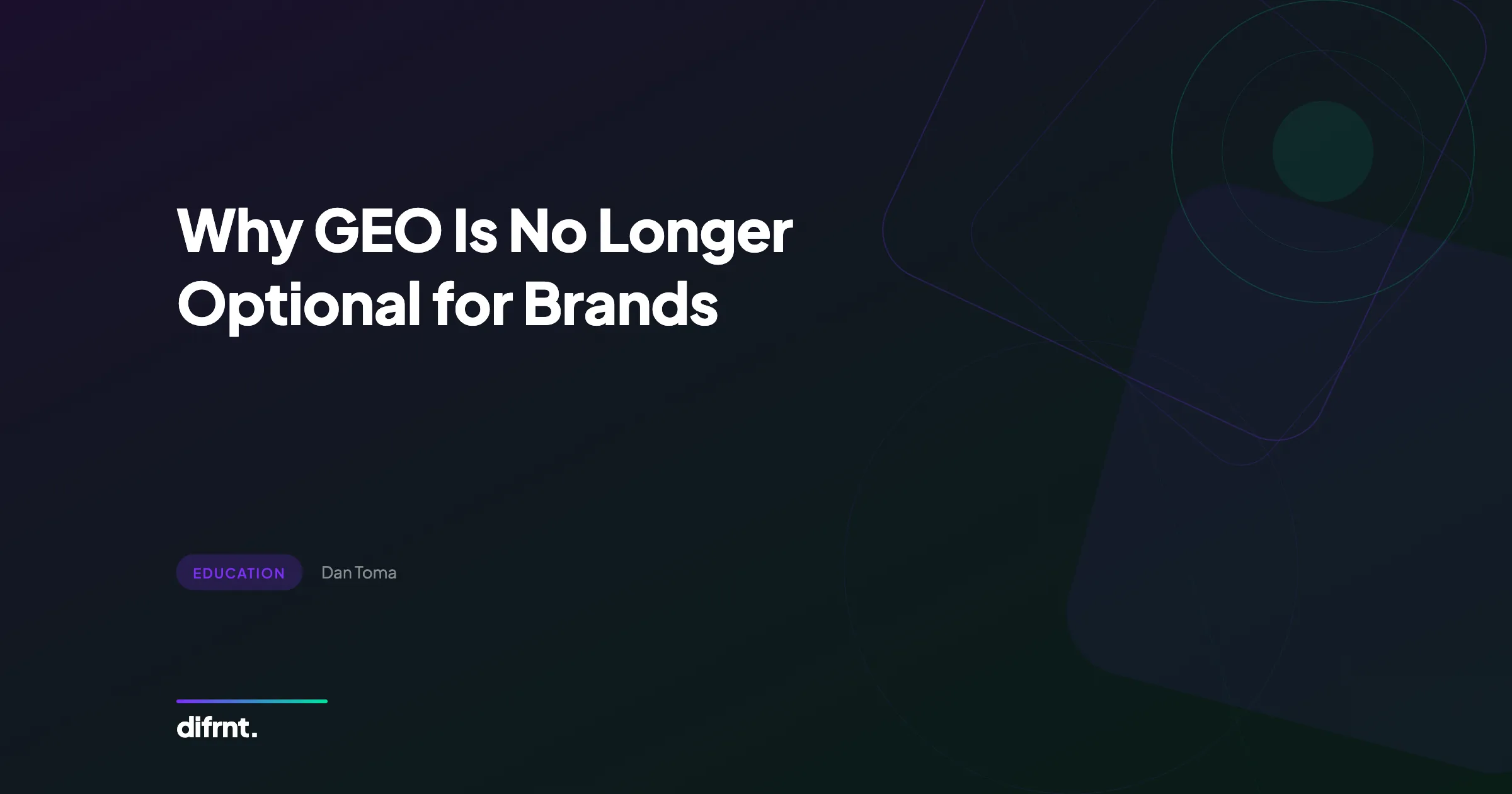 Conceptual illustration about the importance of GEO and brand visibility in AI search engines