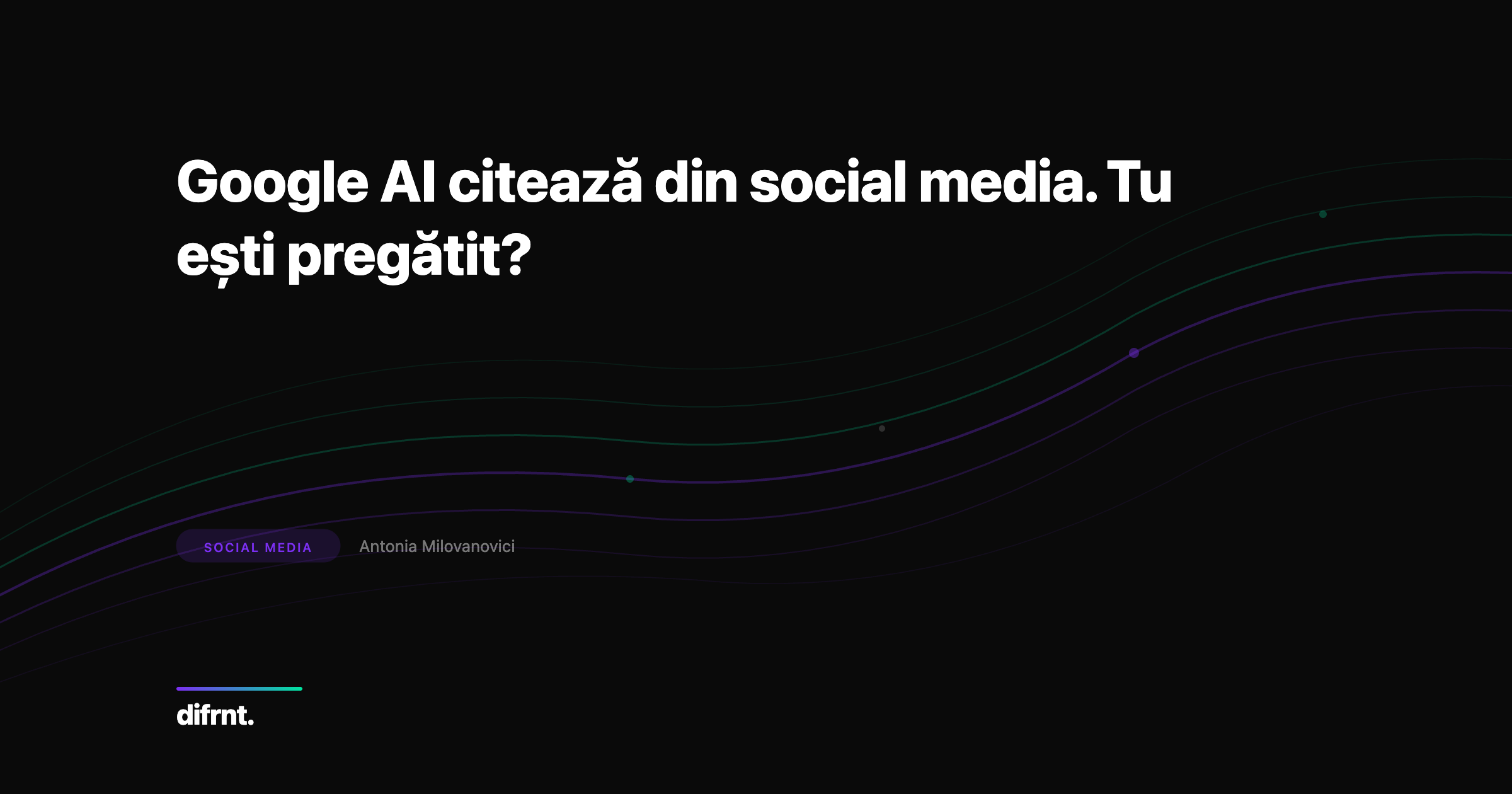 Ilustrație grafică despre cum Google AI Overviews citează conținut de pe Facebook, Instagram și TikTok în rezultatele de căutare