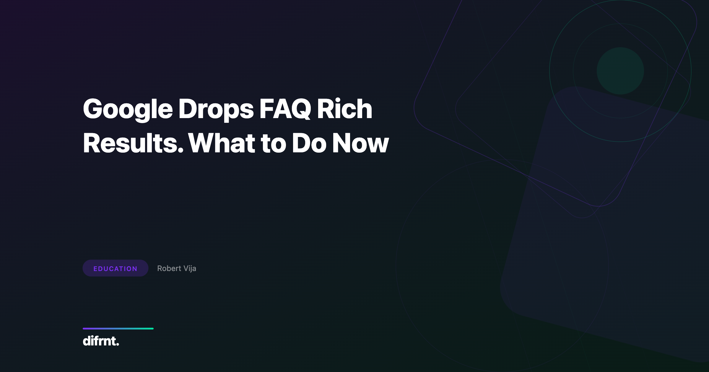 Graphic illustration about Google removing FAQ rich results and the transition to AI search visibility