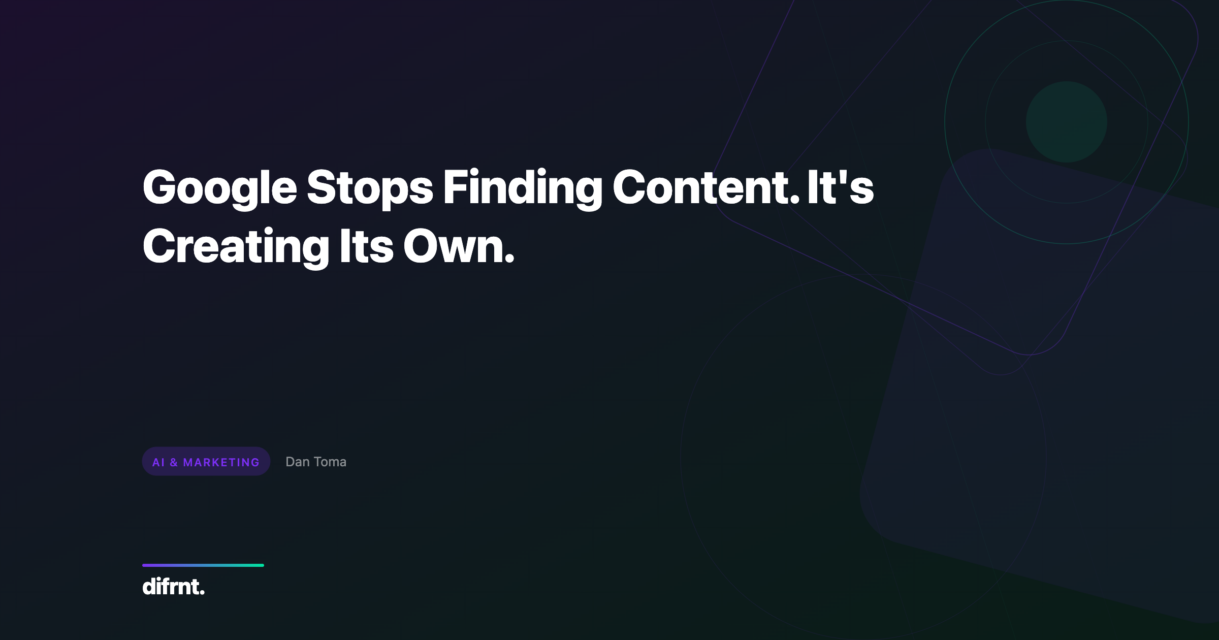 Conceptual illustration of Google Discover generating its own AI content