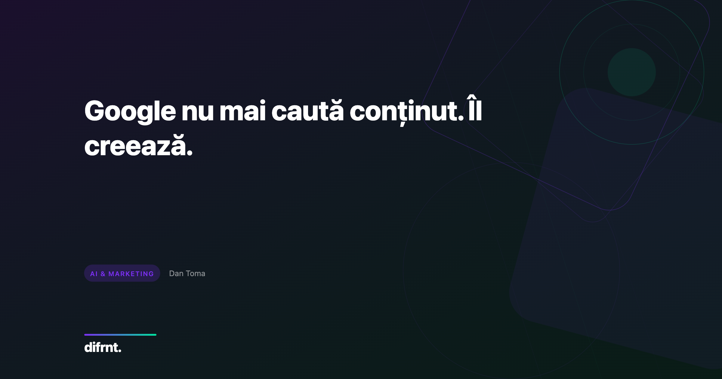 Ilustrație conceptuală despre Google Discover care generează conținut AI propriu