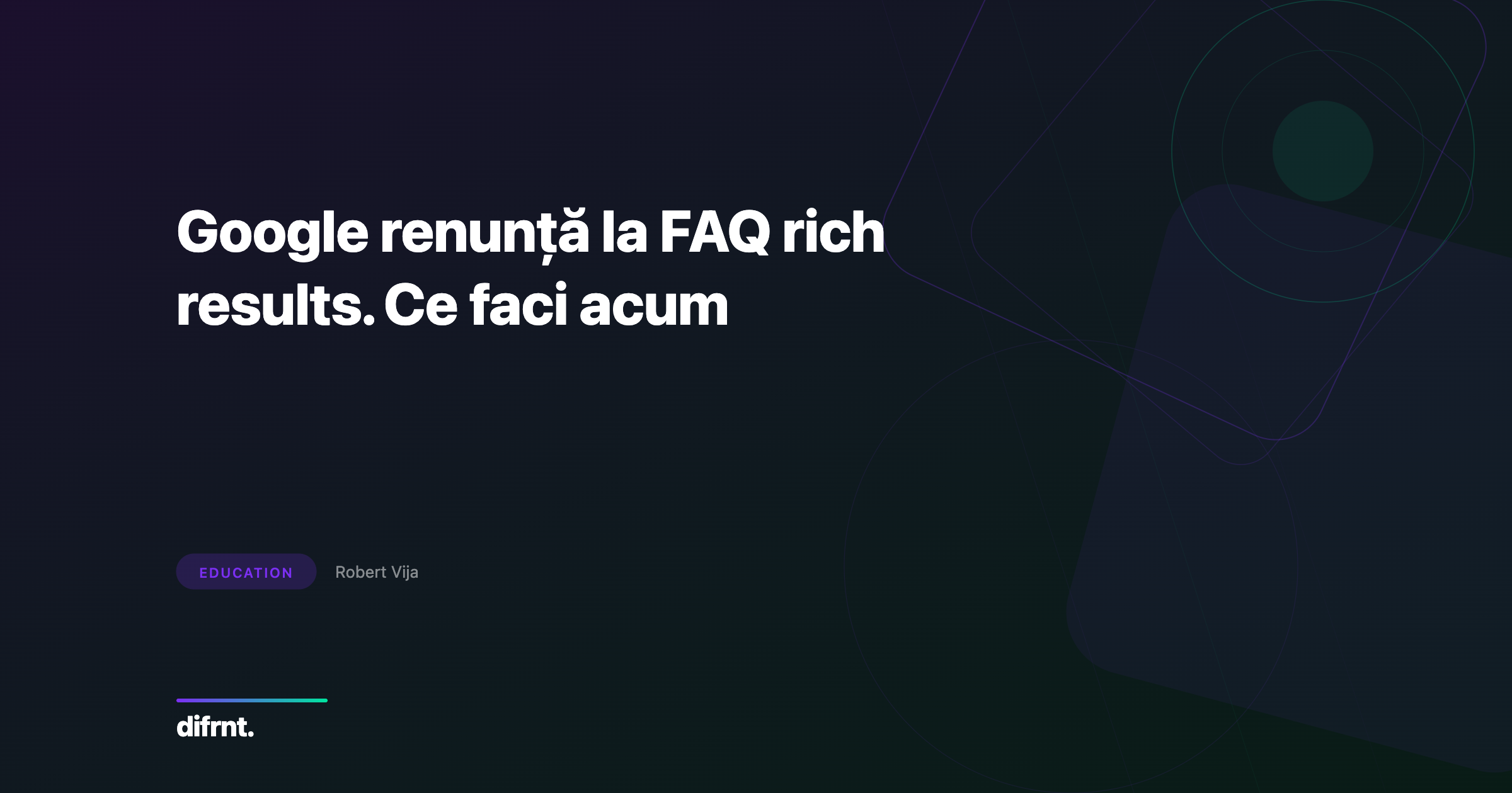 Ilustrație grafică despre eliminarea FAQ rich results din Google Search și tranziția către vizibilitatea AI