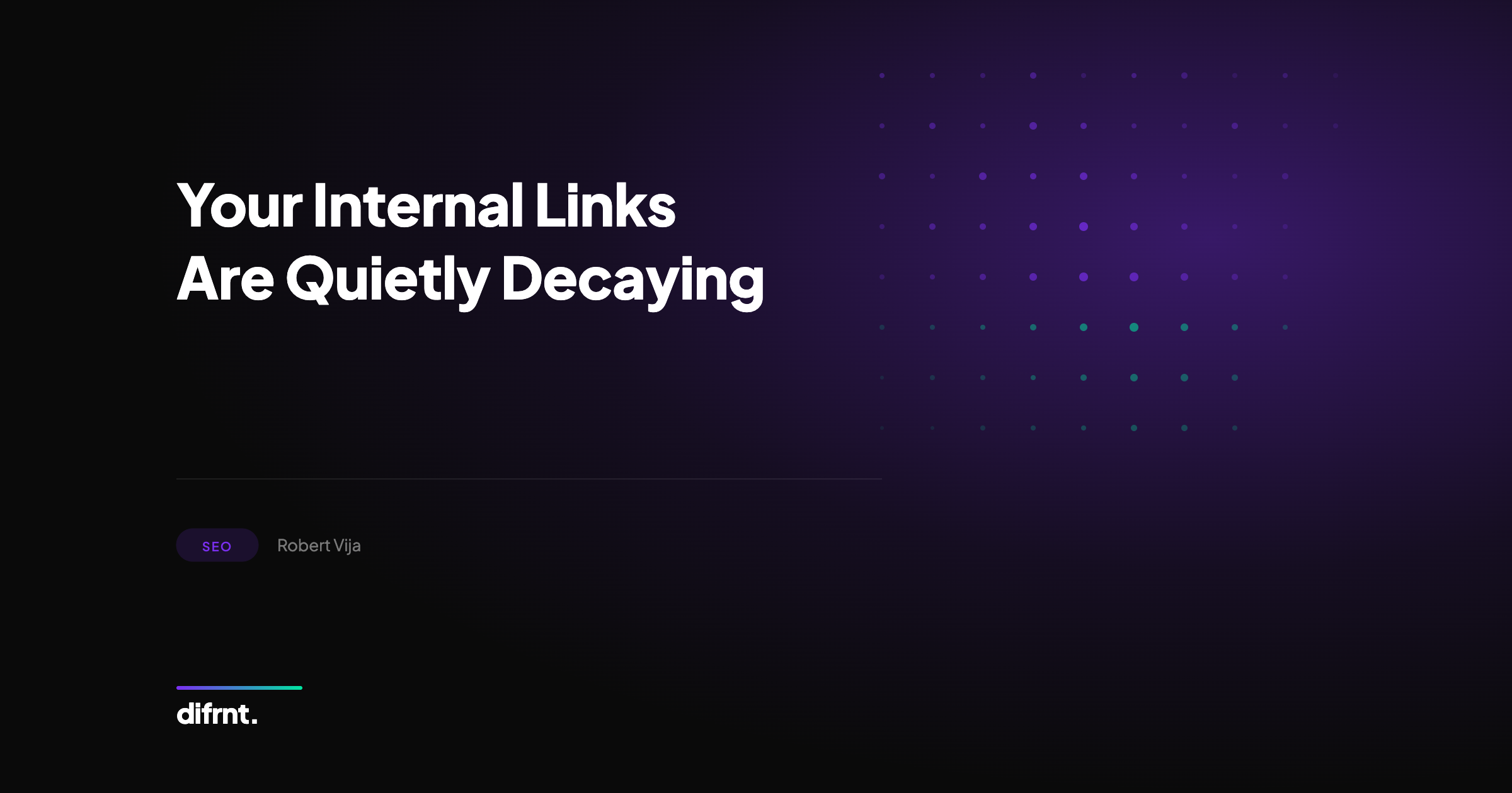 Visual diagram showing internal link decay and SEO equity loss across a website structure