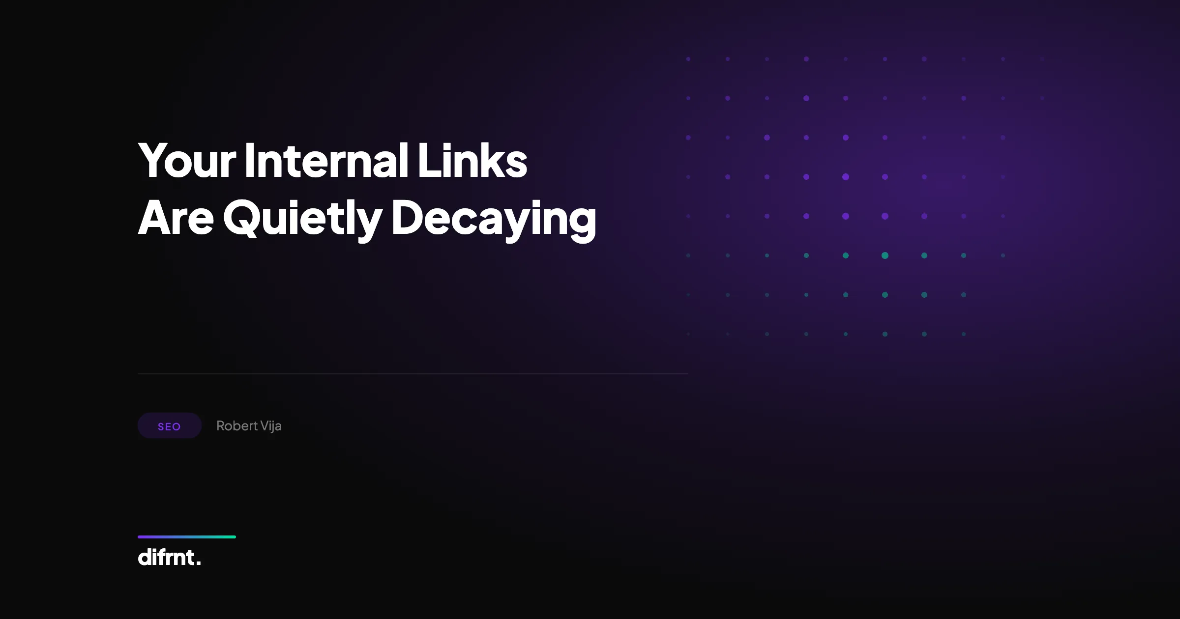 Visual diagram showing internal link decay and SEO equity loss across a website structure
