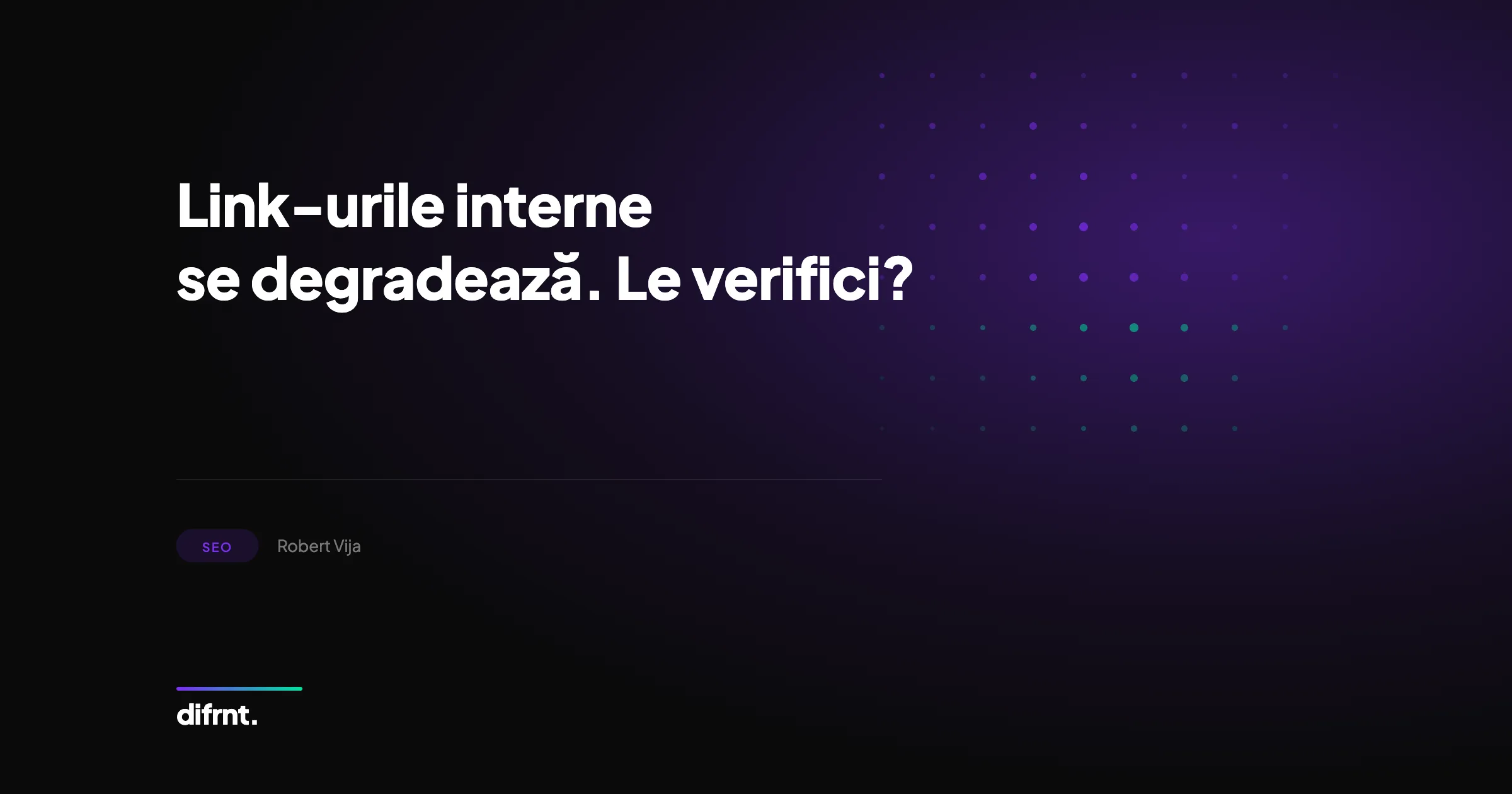 Grafic vizual despre degradarea link-urilor interne si pierderea echitatii SEO pe un site web