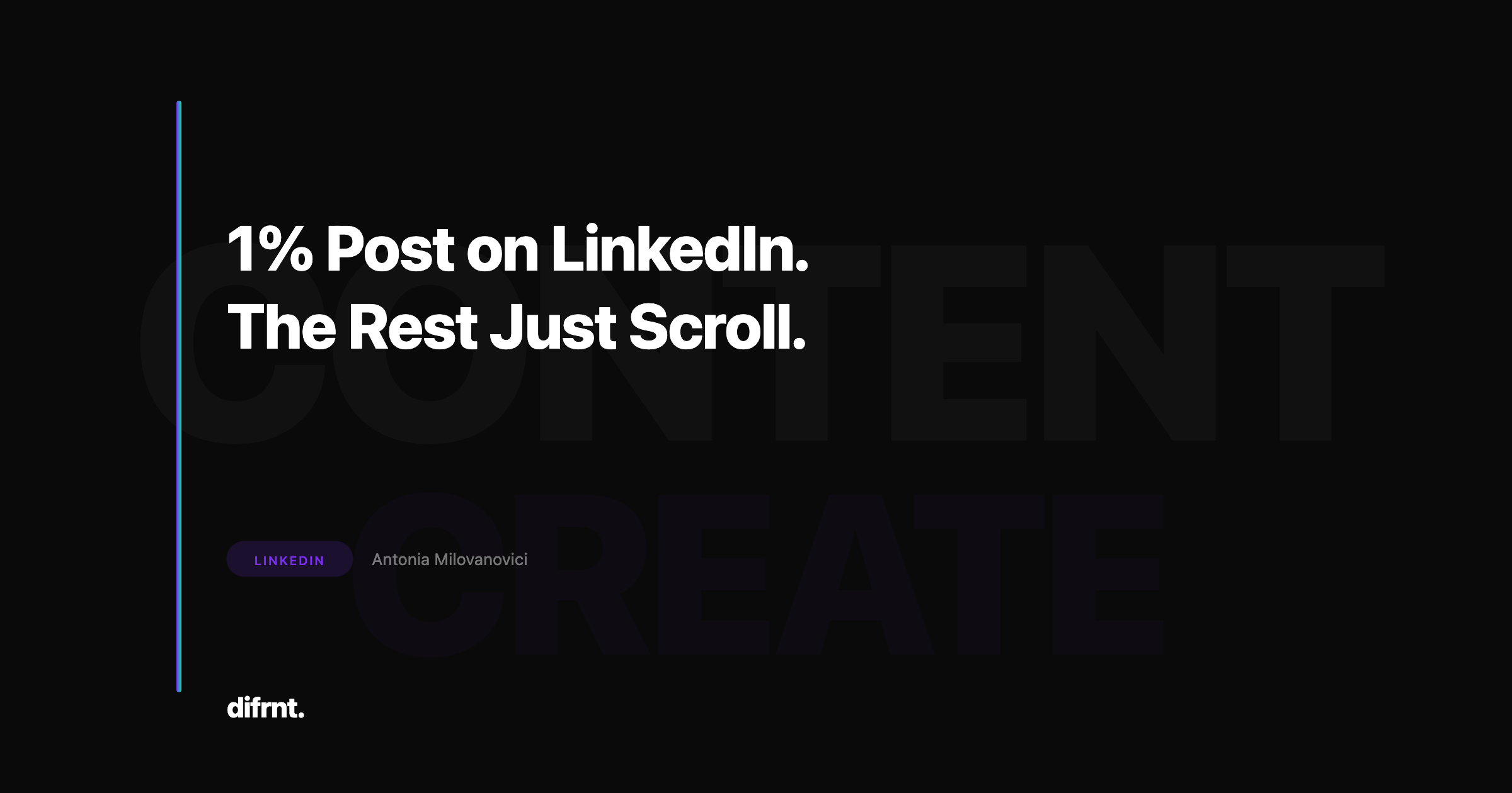 Authentic content on LinkedIn: only 1% post, but they capture all the reach