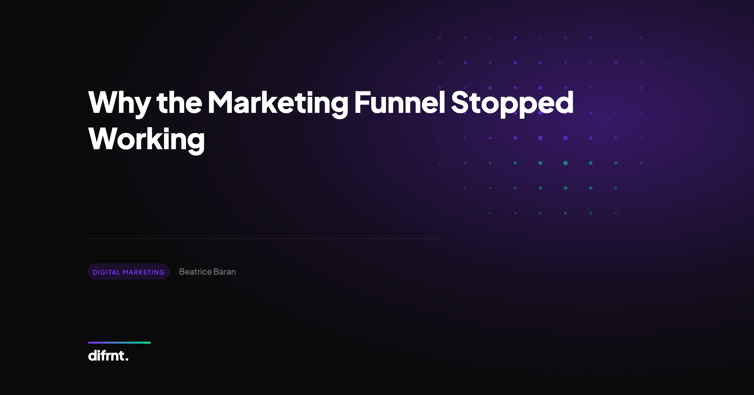 Abstract illustration about the transition from the classic marketing funnel to the cyclical Loop Marketing model