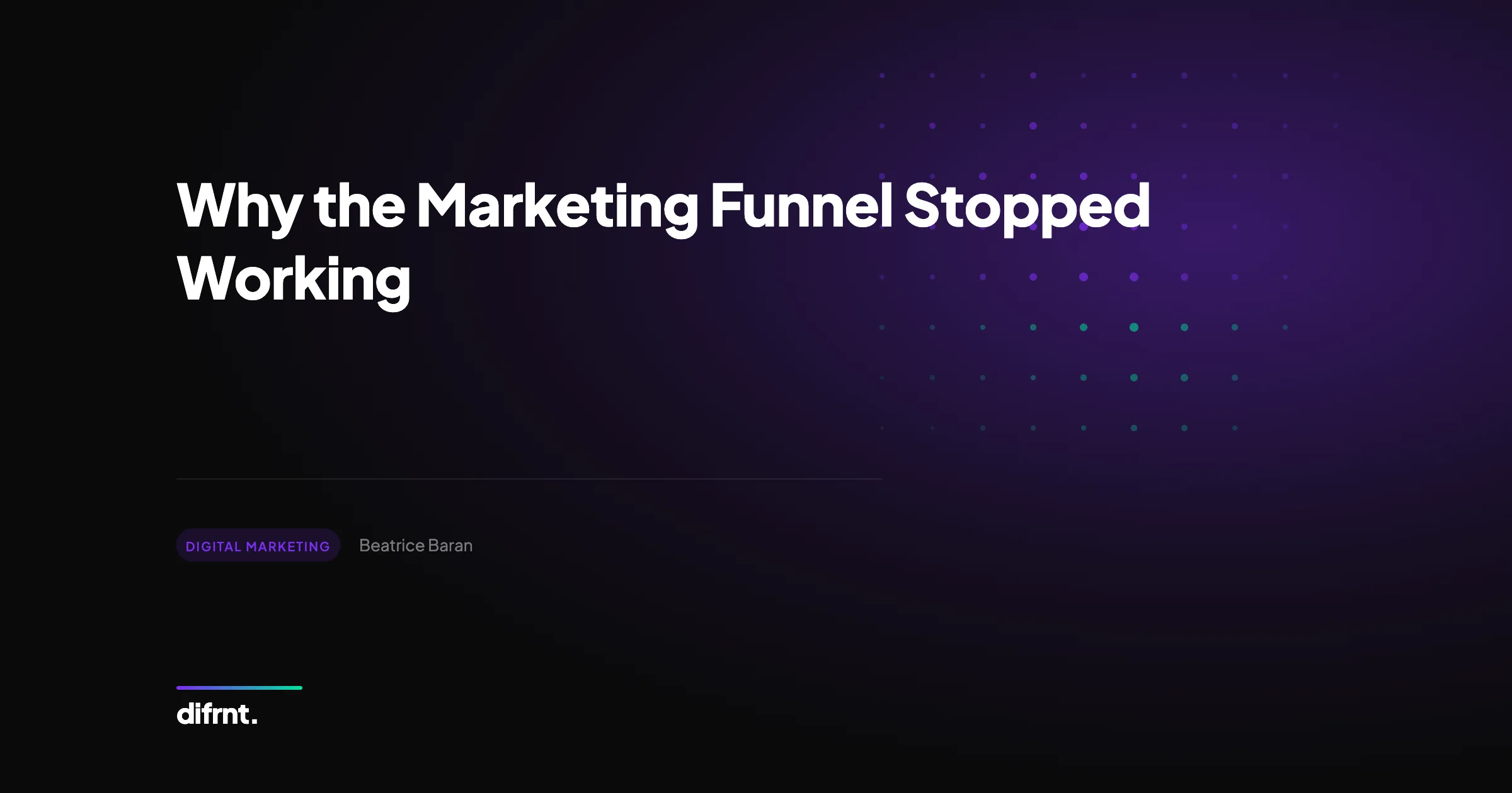 Abstract illustration about the transition from the classic marketing funnel to the cyclical Loop Marketing model