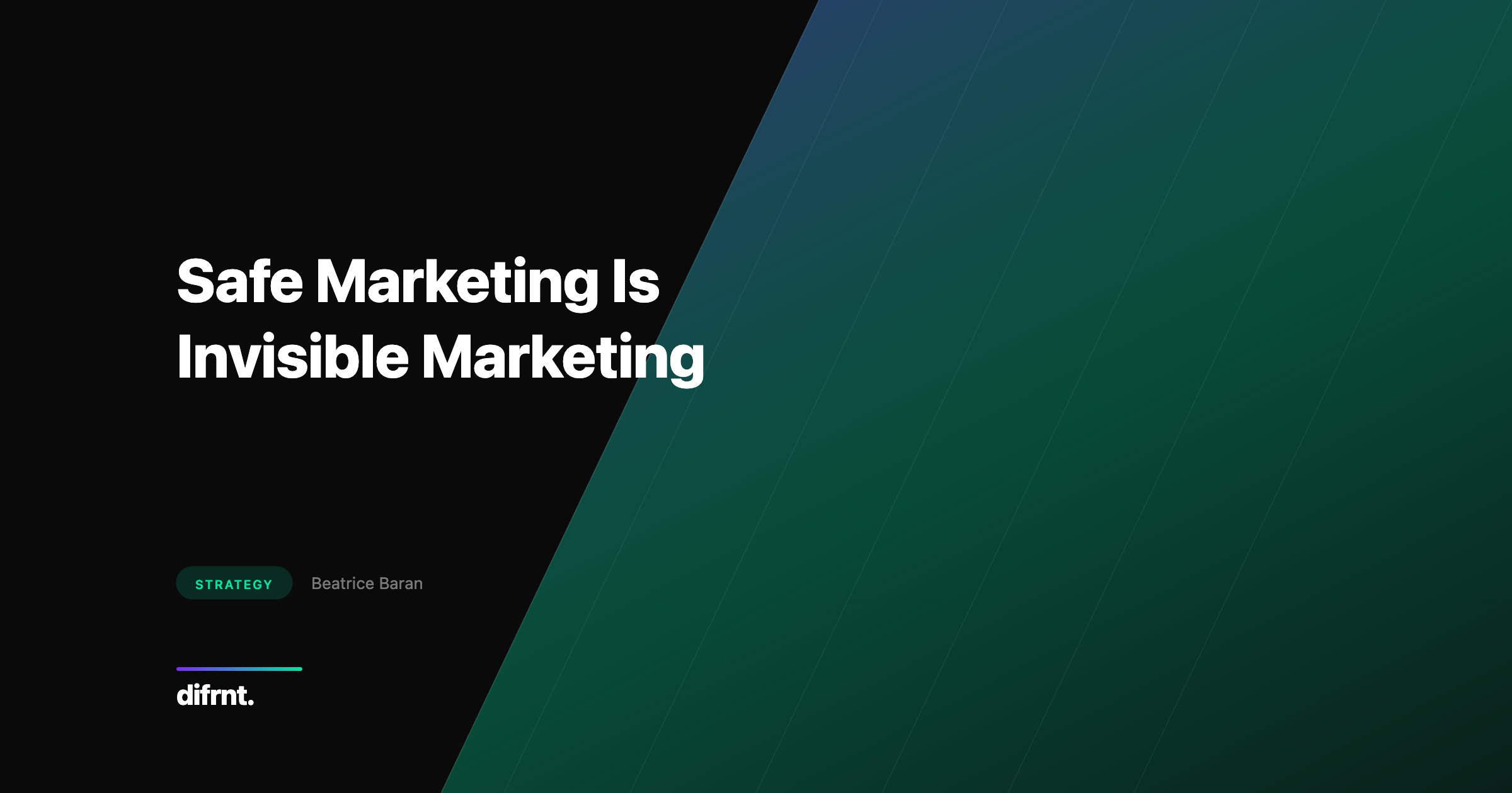 Abstract illustration about the difference between safe marketing and bold marketing that converts