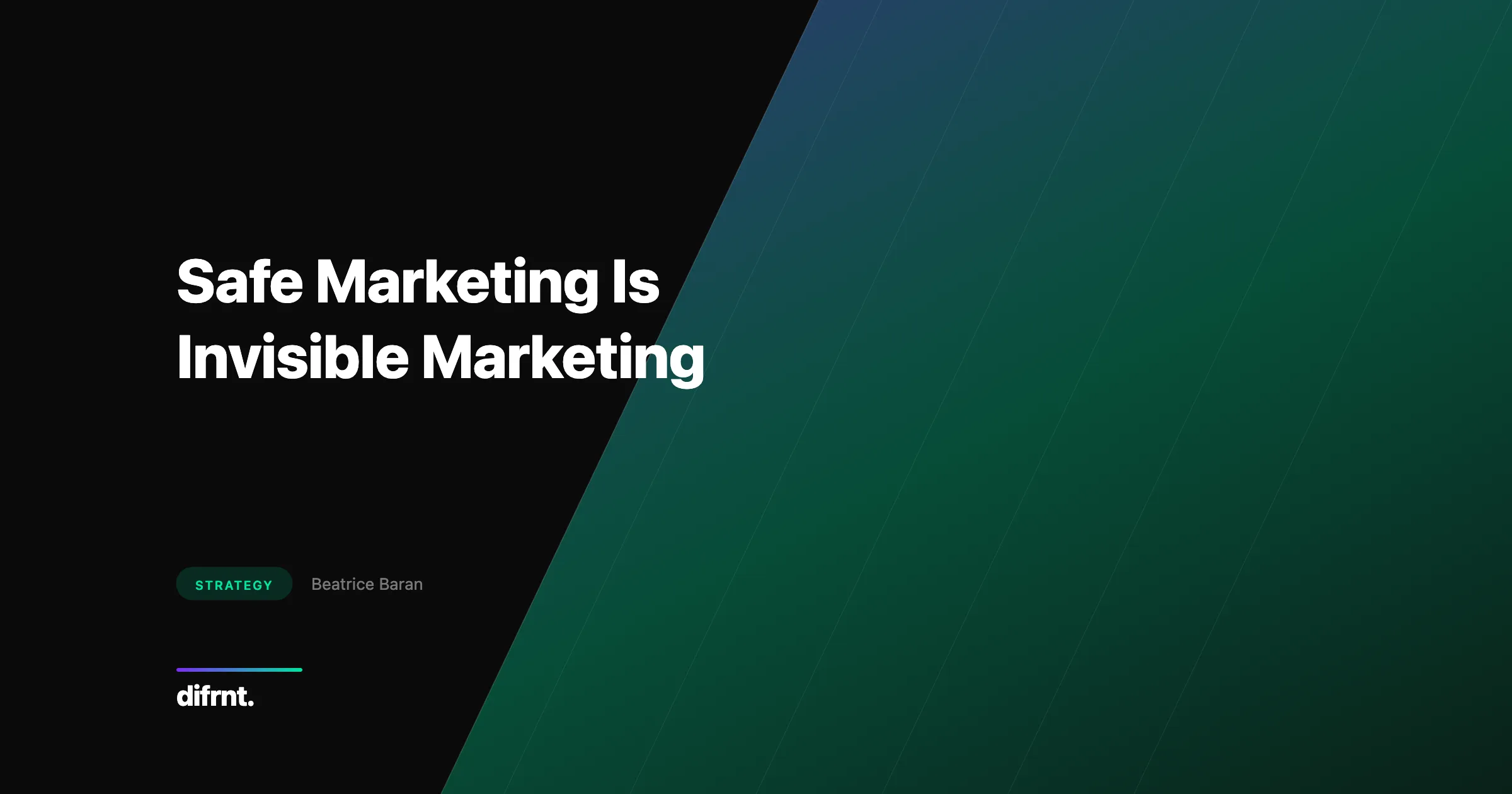 Abstract illustration about the difference between safe marketing and bold marketing that converts