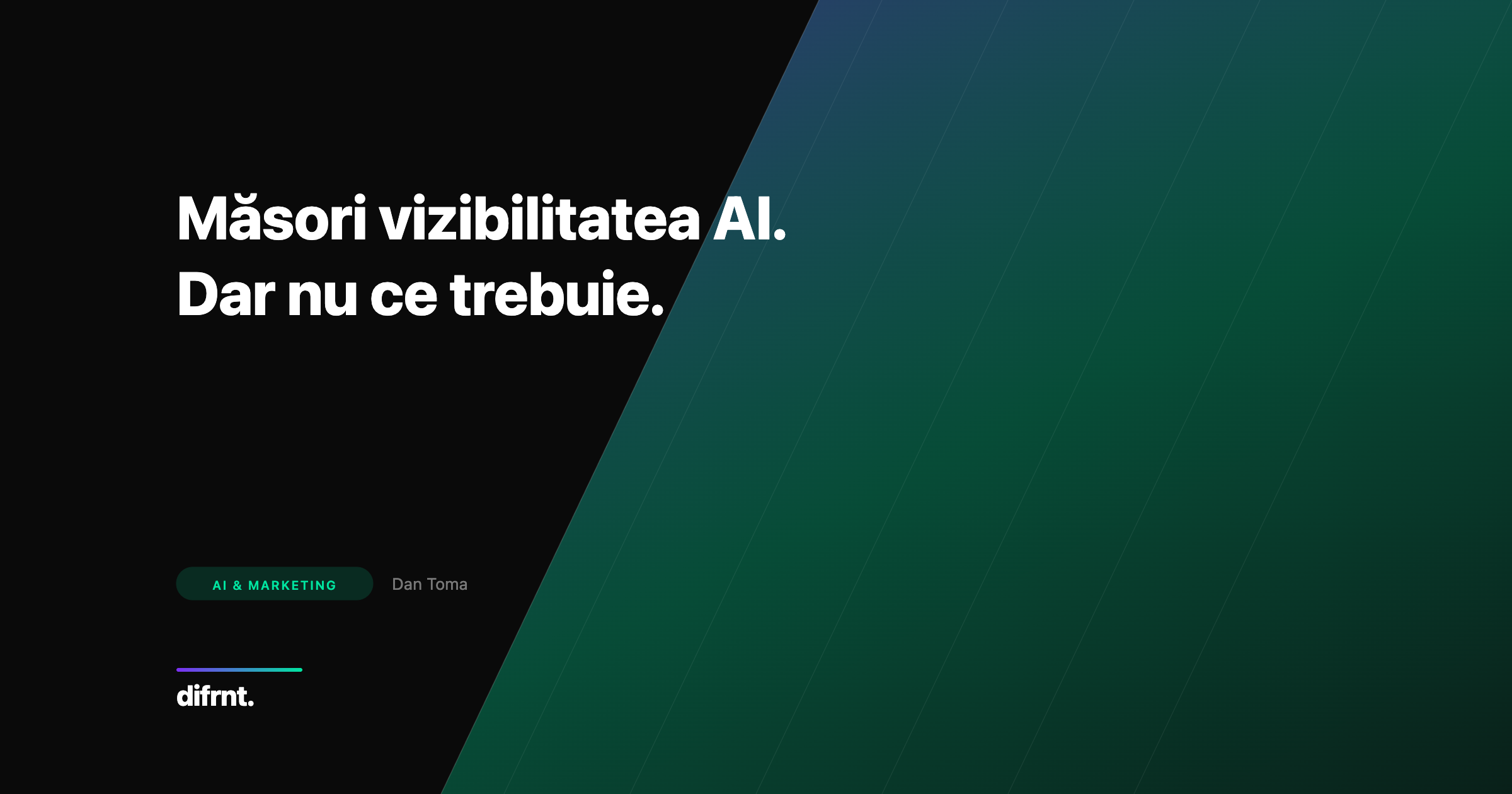 Ilustrație abstractă despre măsurarea vizibilității brandului în motoarele de căutare AI