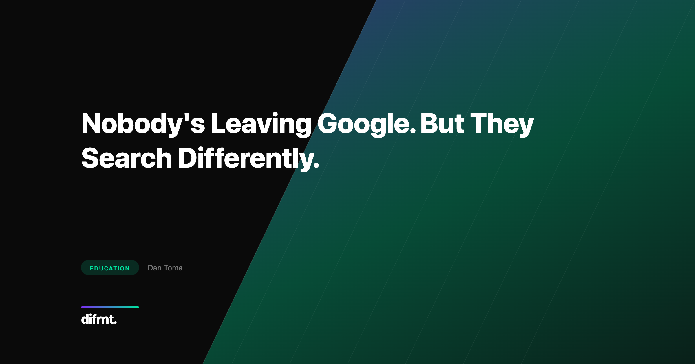 Graphic visualization: search behavior shifts between Google and AI