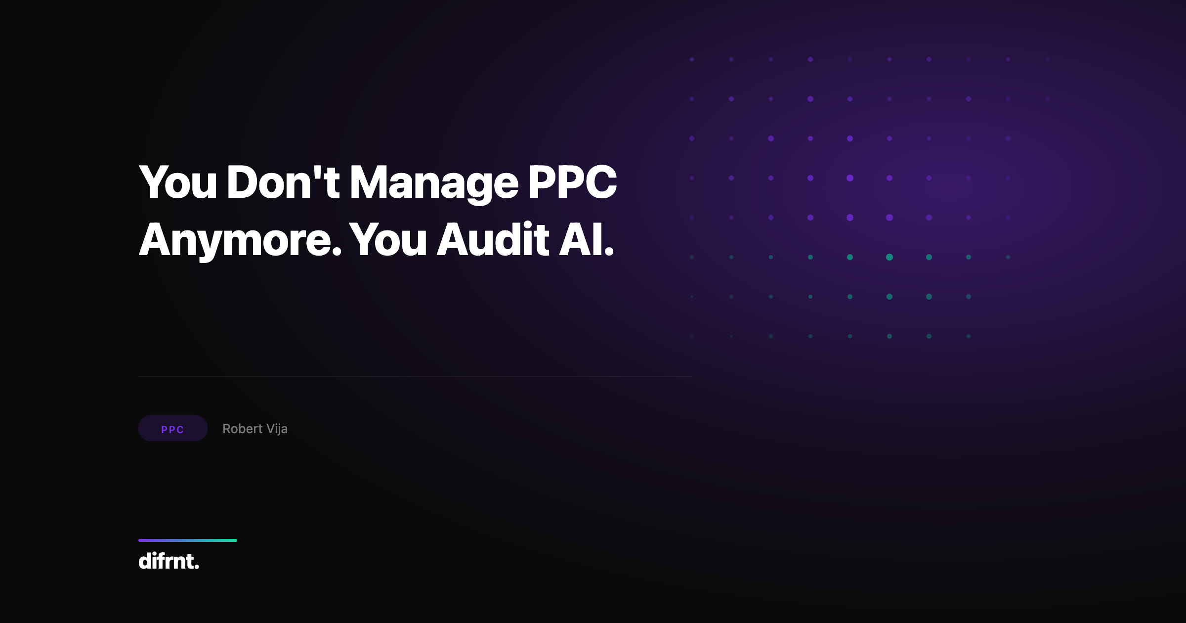Graphic illustration about the shifting role of PPC specialists from campaign management to AI auditing in automated campaigns