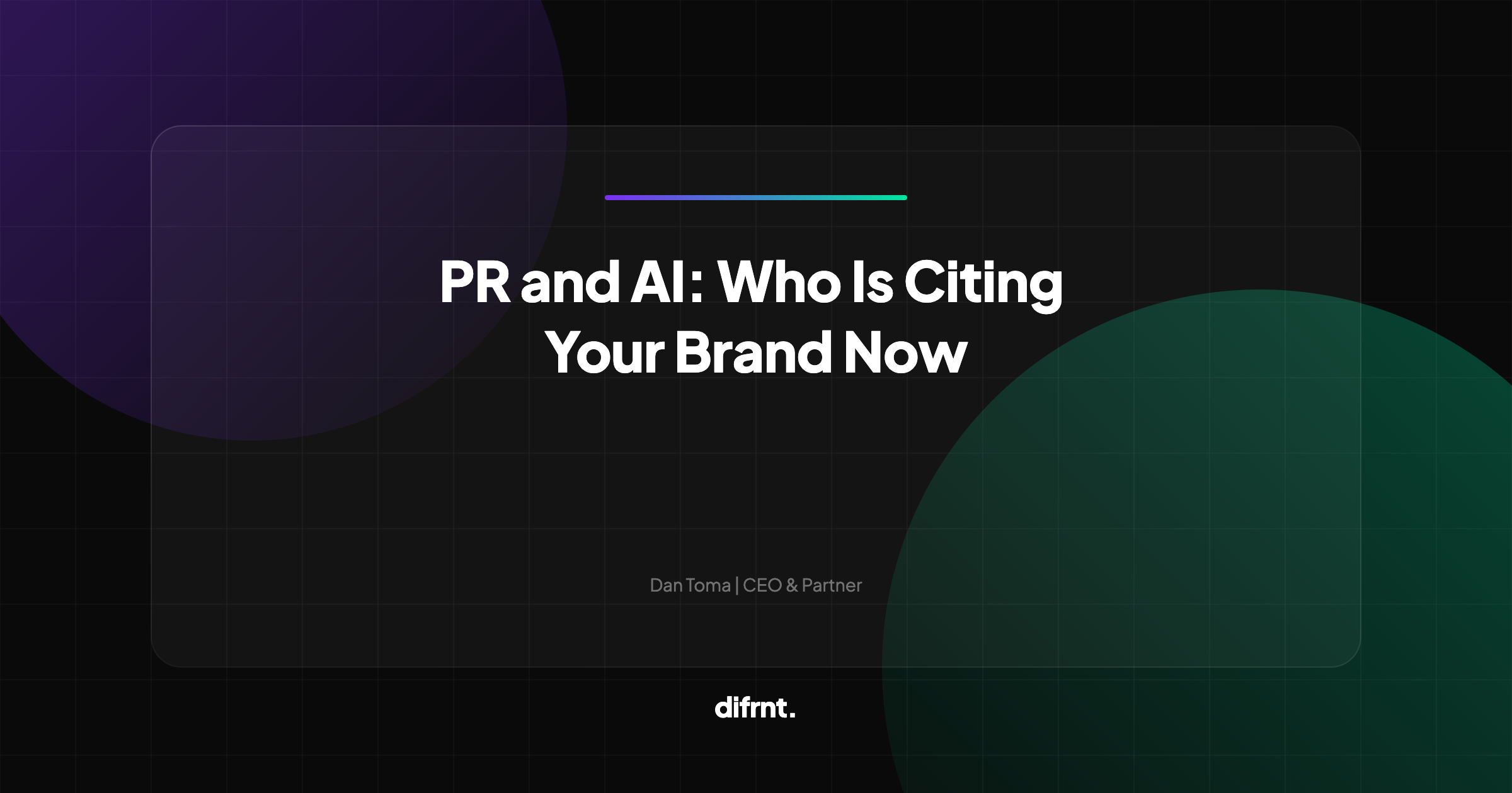 Abstract glassmorphism design illustrating the convergence of PR and AI in digital brand visibility strategy
