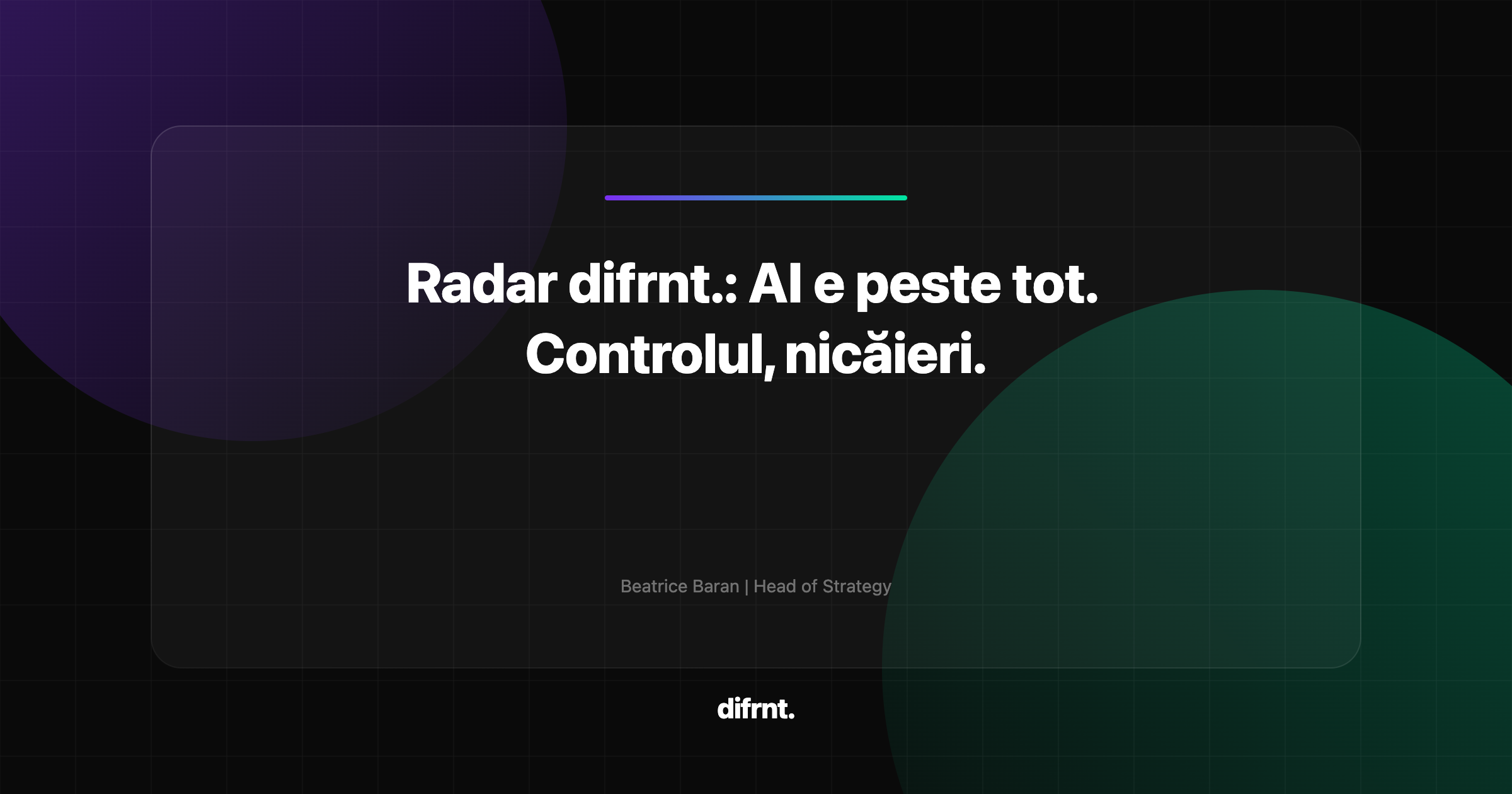 Radar difrnt. despre AI în marketing: media buying, TikTok ads, agentic commerce și comportament consumator