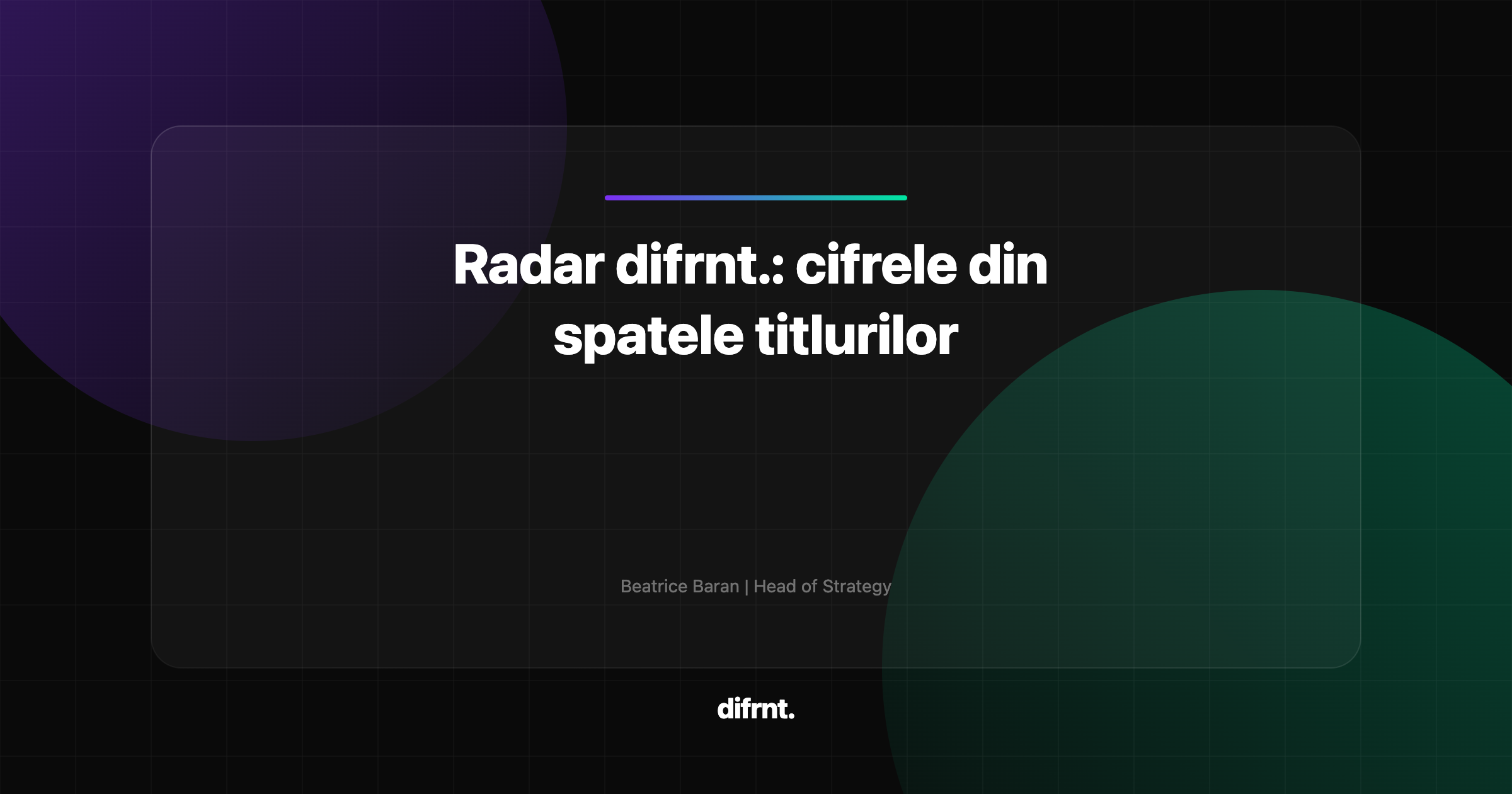Ilustrație abstractă cu grid și efecte de sticlă, reprezentând date și semnale din marketingul digital