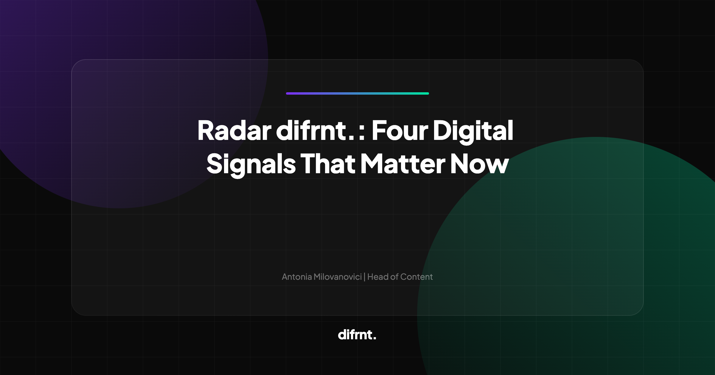 Radar difrnt.: four digital signals - Google Search revenue, SEO organization, AI crawlers, B2B buying behavior