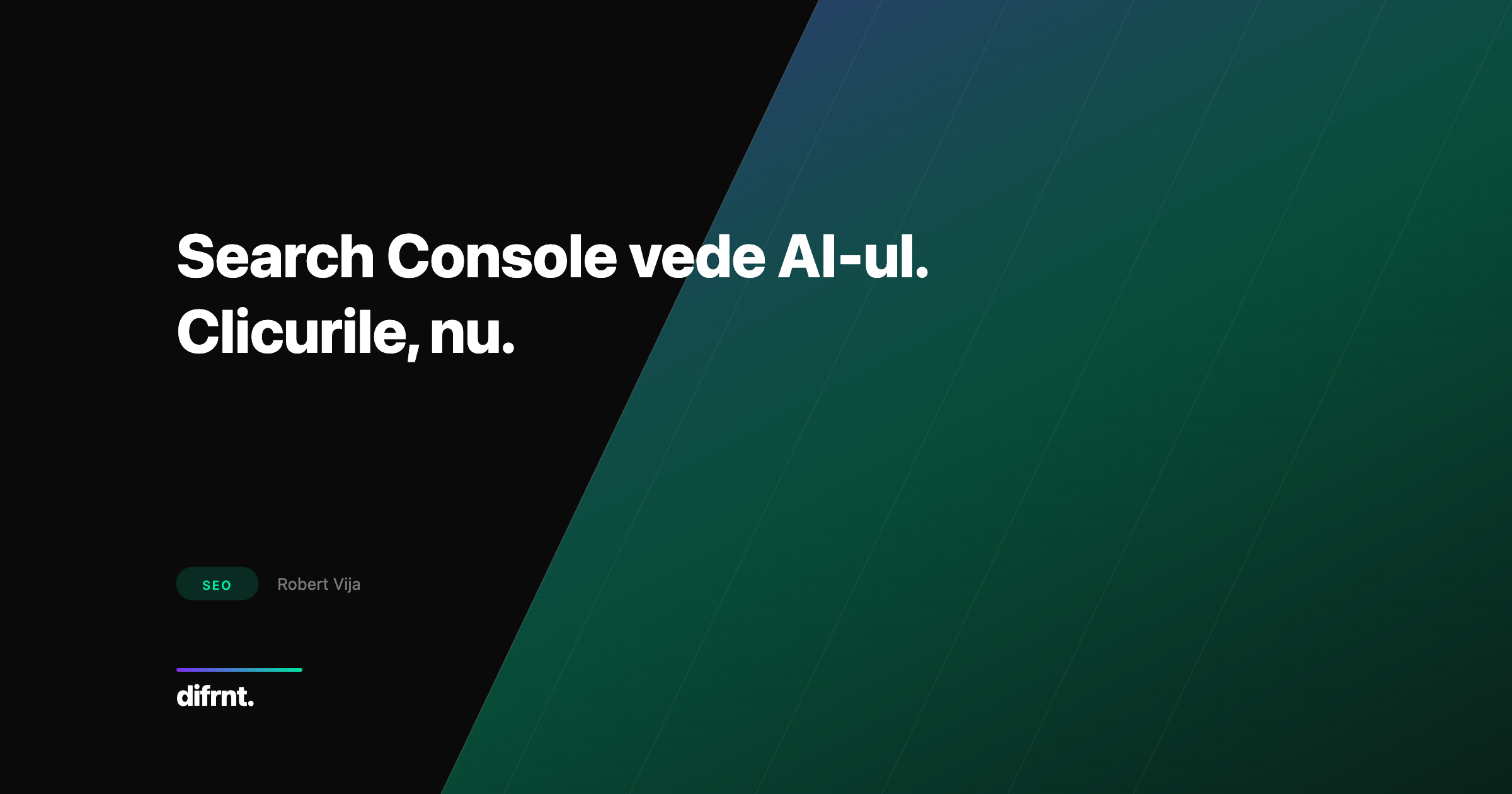 Rapoarte AI în Google Search Console cu date de impresii și lipsa datelor de click