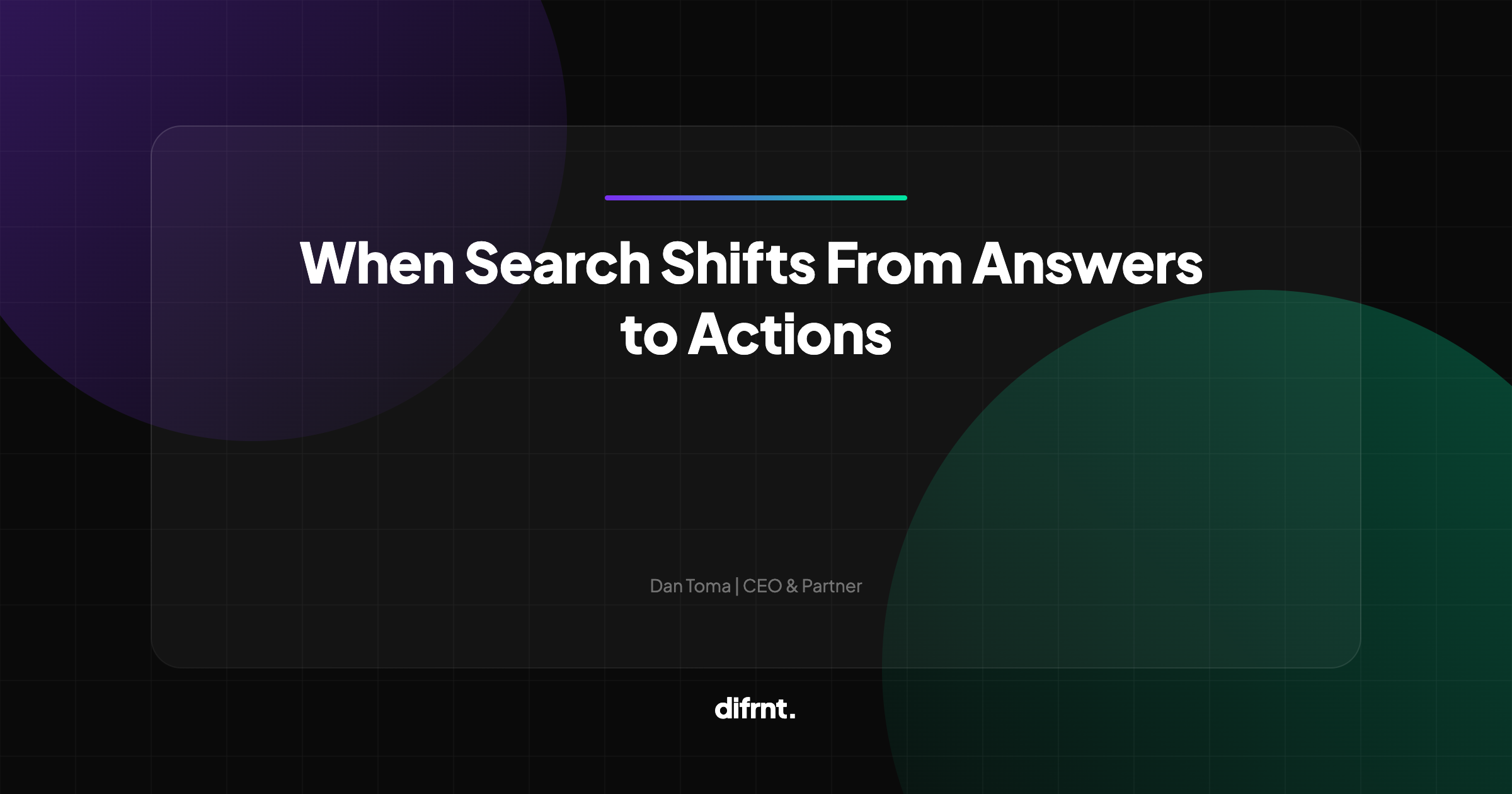 Abstract illustration representing the transformation of Google Search from links to autonomous actions