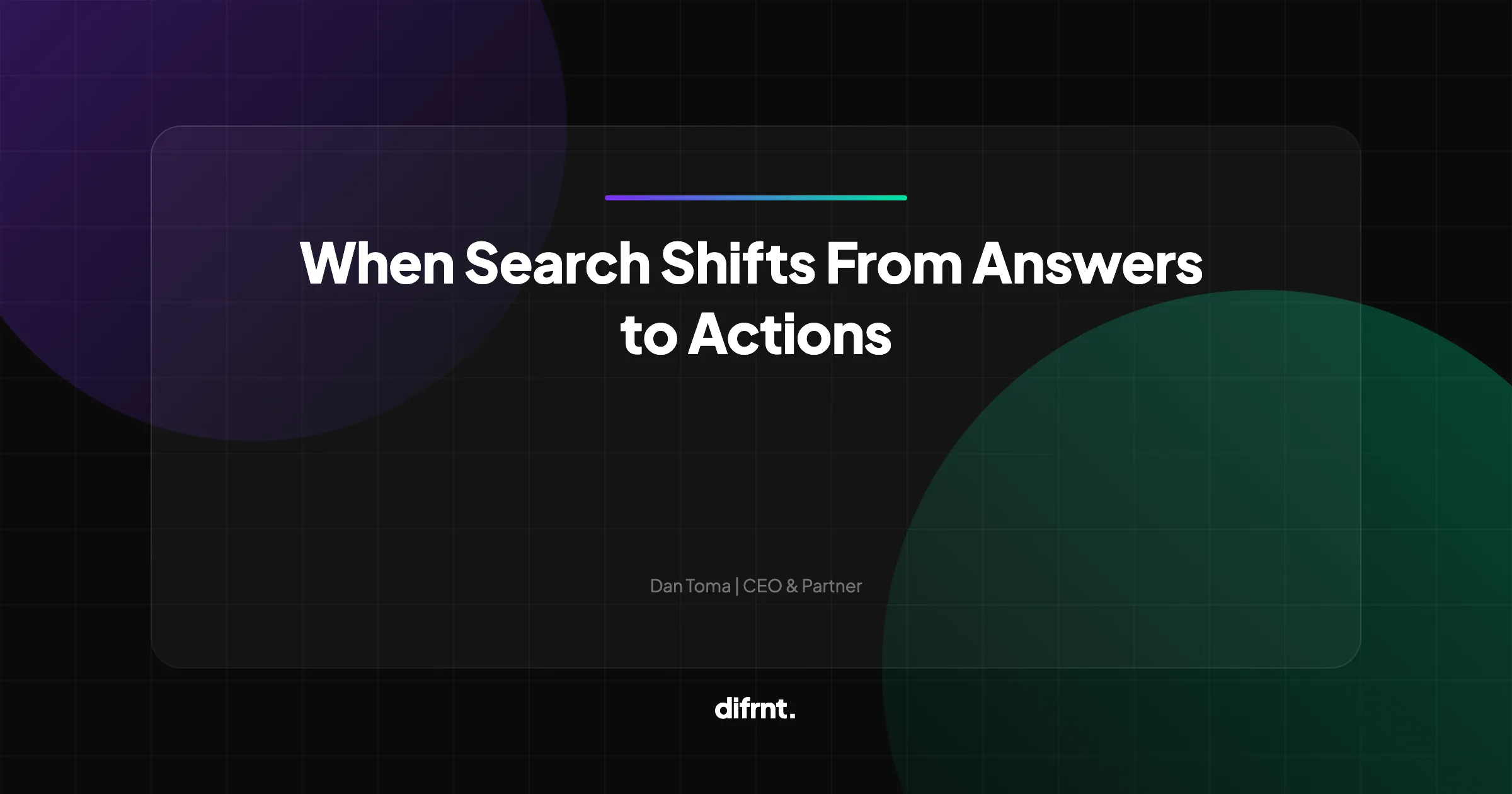 Abstract illustration representing the transformation of Google Search from links to autonomous actions