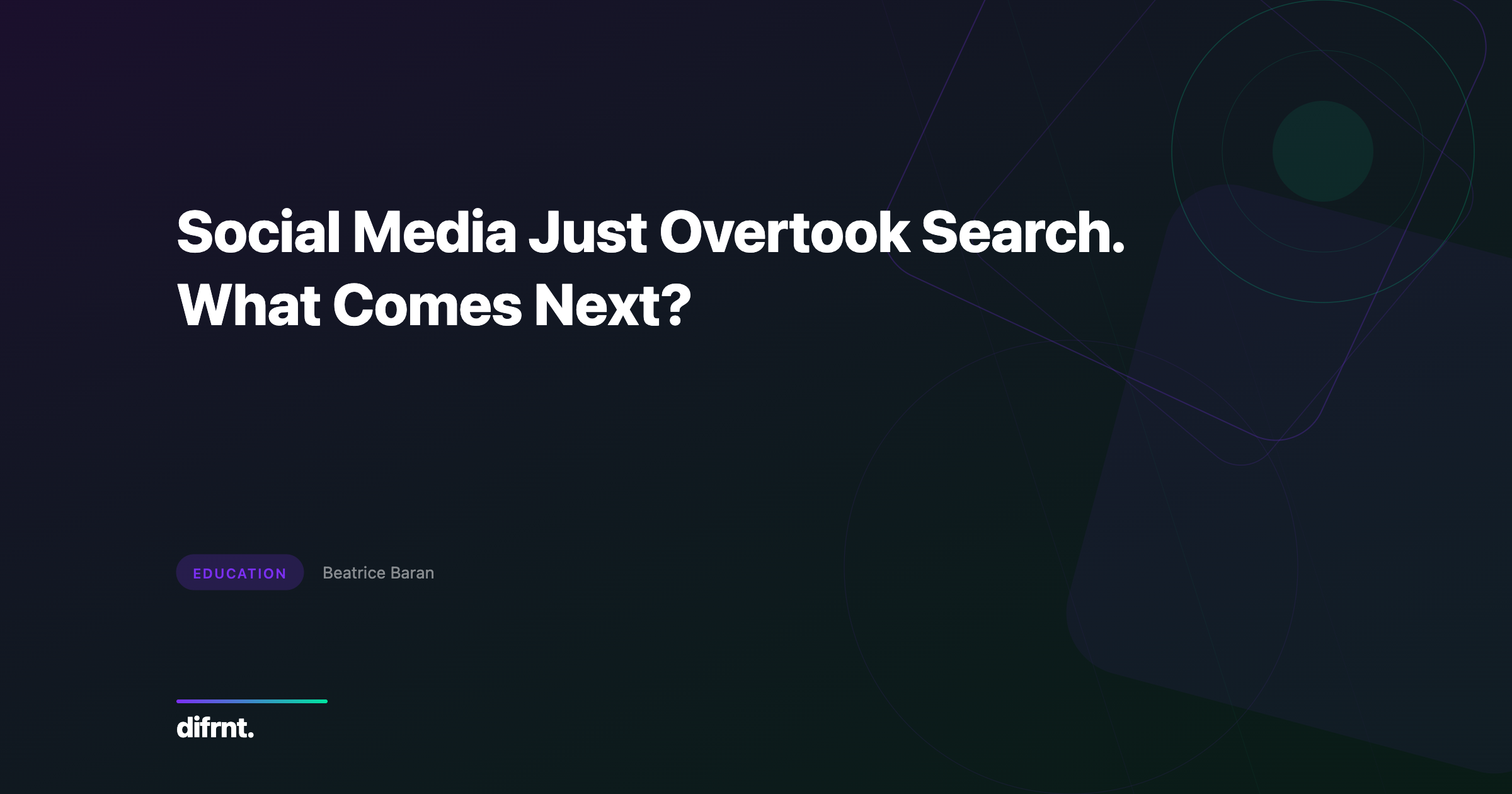 Infographic about social media overtaking search in advertising investment 2025