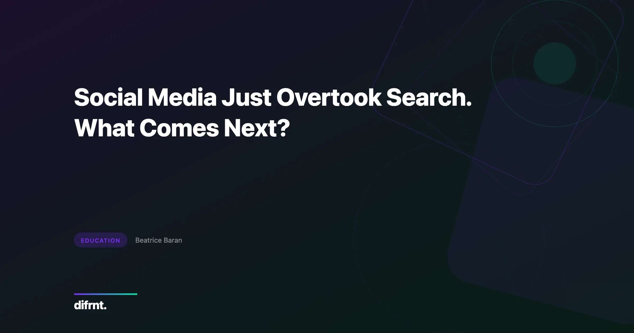 Infographic about social media overtaking search in advertising investment 2025