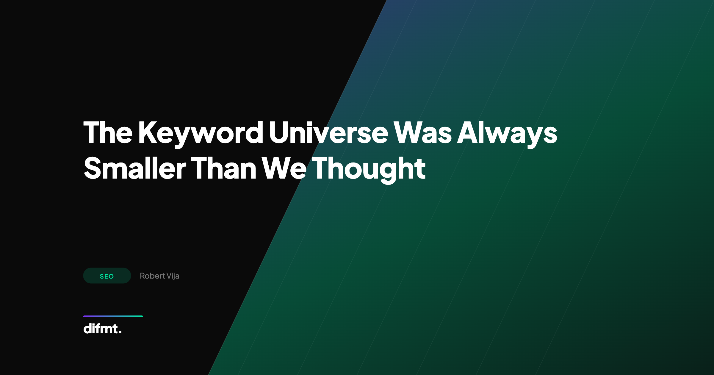 Graphic illustration about the compression of the keyword universe in the era of AI search