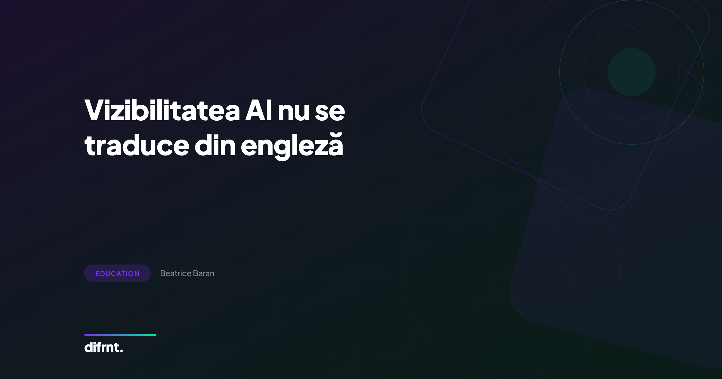 Ilustrație despre vizibilitatea AI în piețele non-anglofone și provocările strategice ale brandurilor românești în era modelelor de limbaj